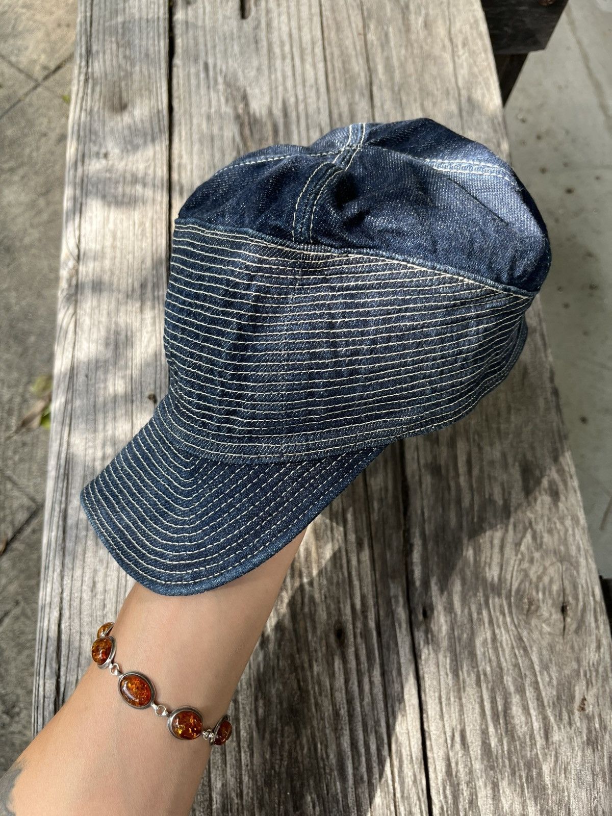 Kapital Kountry 💥KAPITAL Denim Work Cap // Size ONE SIZE - 4 Thumbnail
