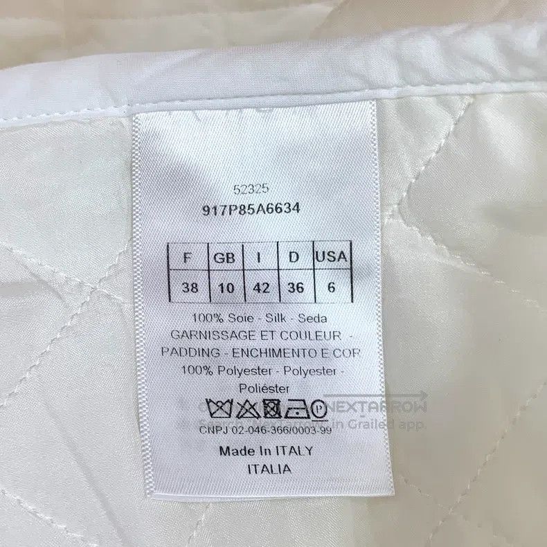 Dior Dior White diamond plaid bee embroidered mulberry silk cas Size 25" / US 0 / IT 36 - 6 Thumbnail