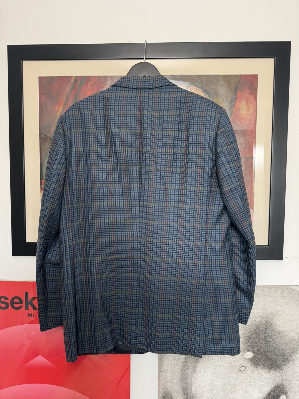 Burberry Burberry Wool Checkered Blazer Casual Vintage 90s Designer Size 54R - 2 Thumbnail