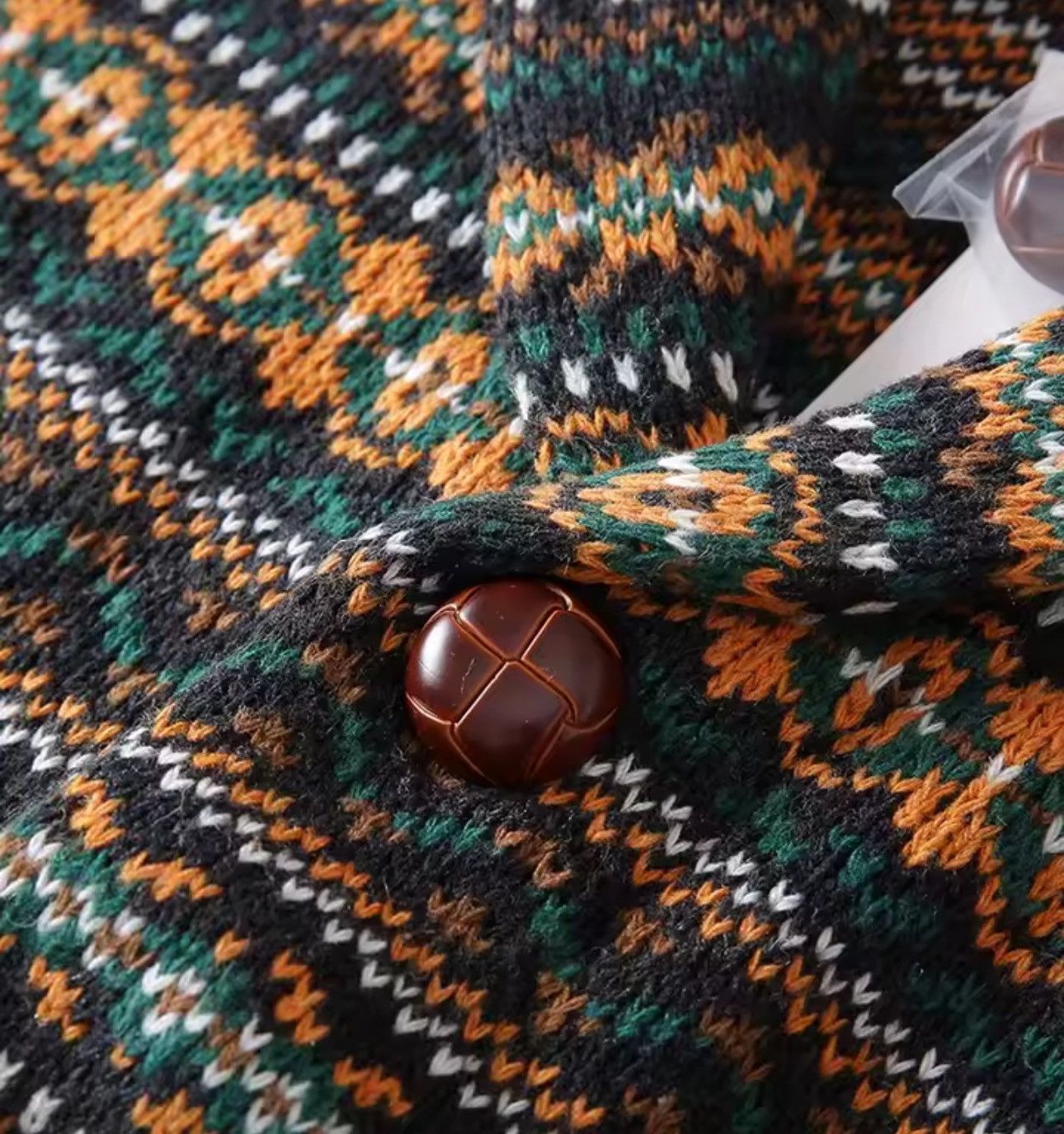 Vintage Retro Vintage Style Knitted Japanese Cardigan Sweater Size US XL / EU 56 / 4 - 3 Thumbnail