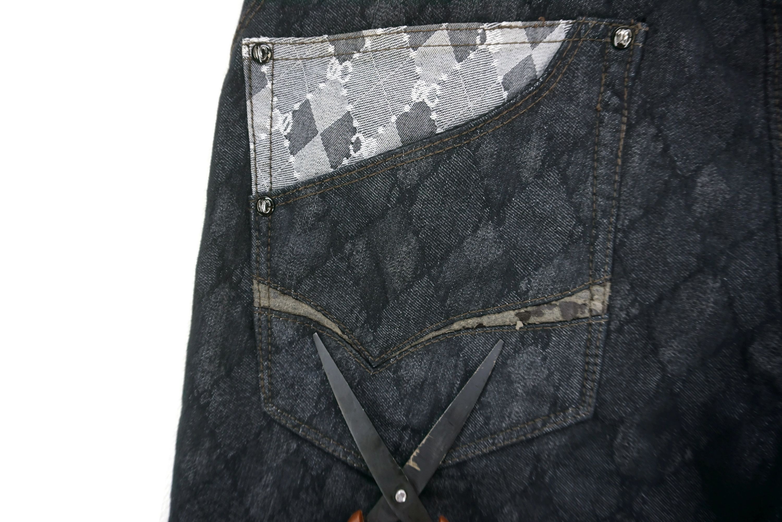 Japanese Brand Nicole Jeans Fit W33xL26.5 Matsuda Low-Rise Cropped Monogram Size US 30 / EU 46 - 9 Thumbnail