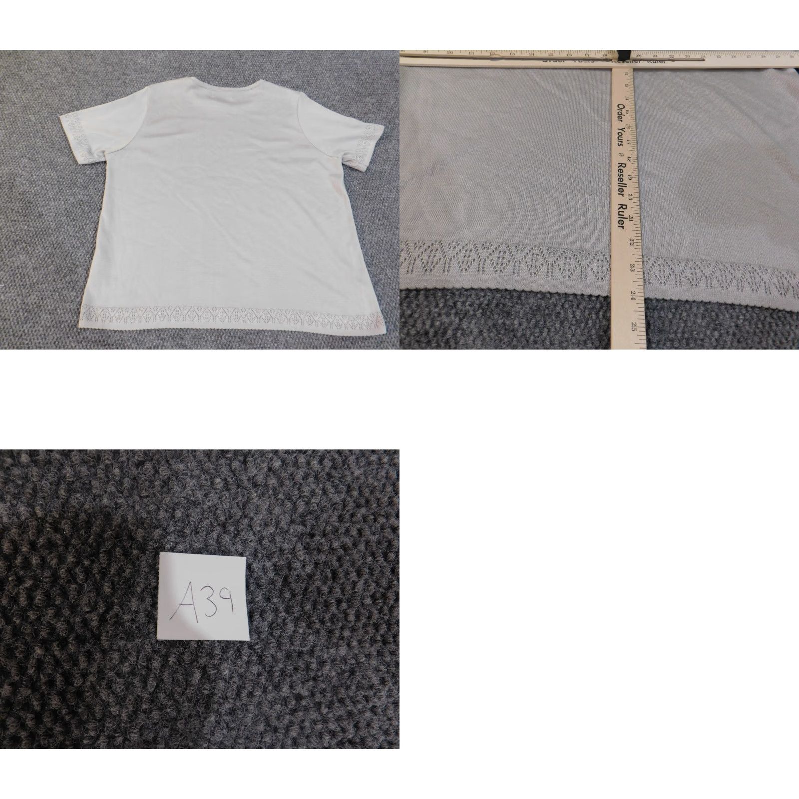 Vintage Alfred Dunner Sweater XL gray knit crewneck acrylic womens geometric Raglan Short Sleeve Pullover Size XL / US 12-14 / IT 48-50 - 8 Thumbnail