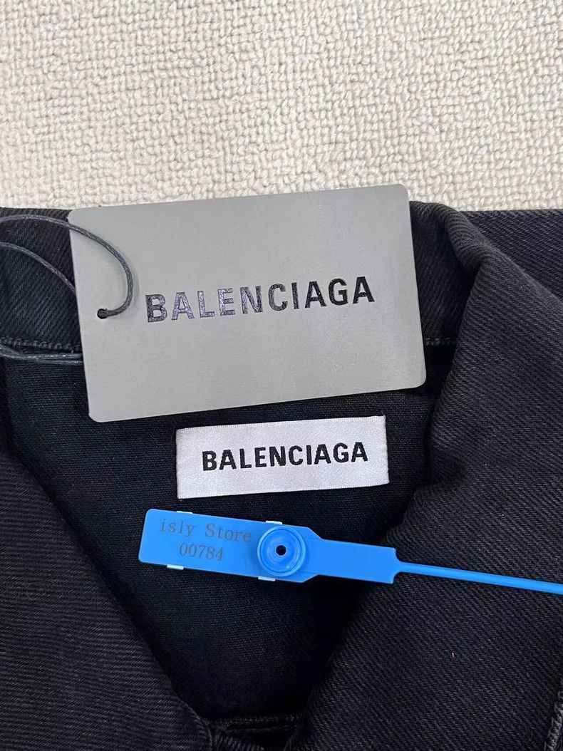 Balenciaga Balenciaga size 36 Long sleeve lapel denim jacket with Logo Size S / US 4 / IT 40 - 4 Thumbnail