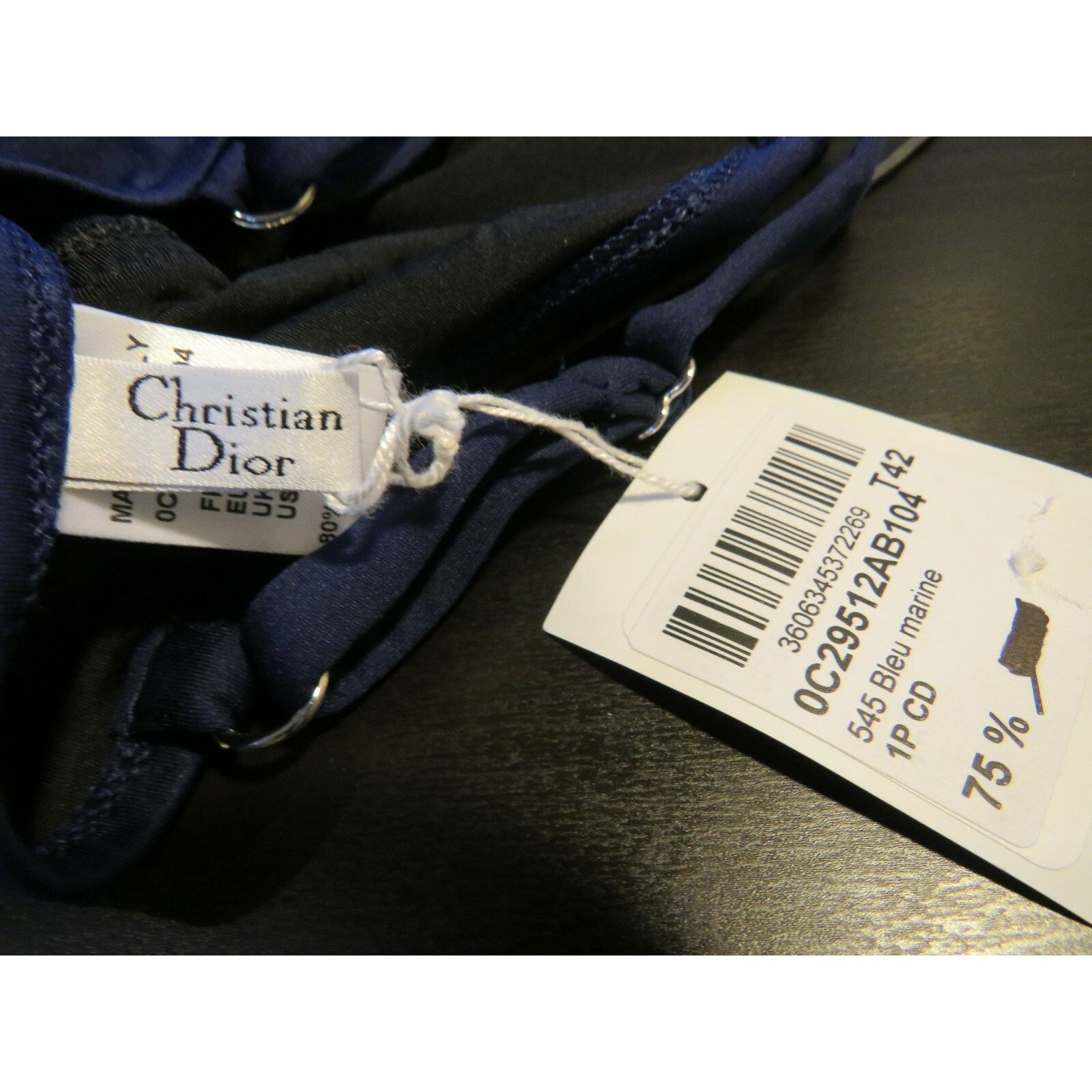 Dior DIOR BLUE NYLON NON ADJUSTABL BELTED ONE PIECE SWIMSUIT 10 Size ONE SIZE - 11 Thumbnail