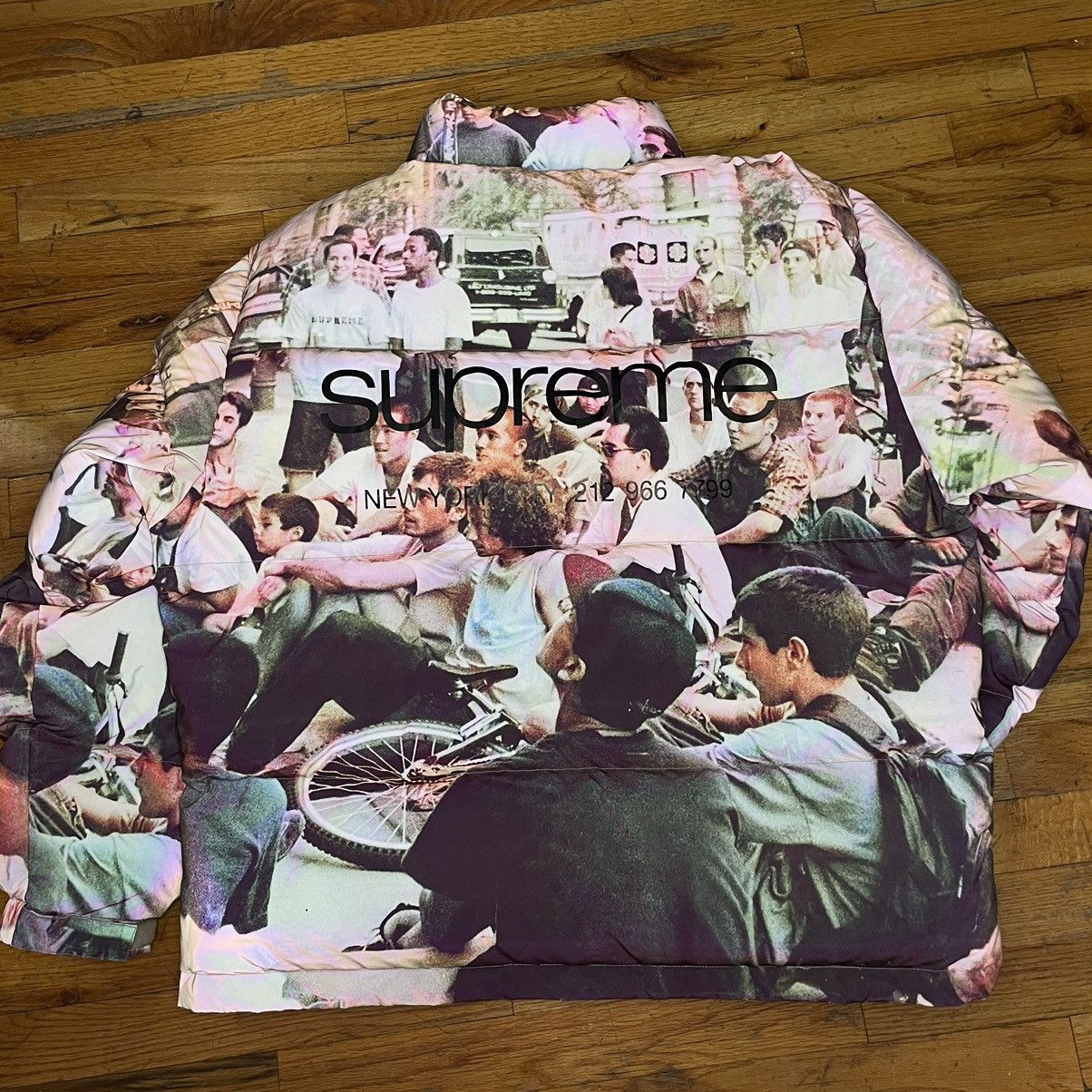 Supreme Supreme Lafayette reflective down jacket | Grailed