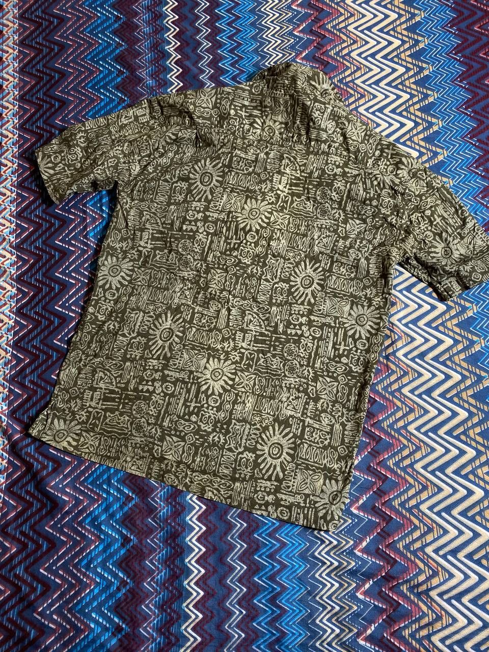 Vintage Short Sleeve Abstract Print Button Up Down Shirt Size US L / EU 52-54 / 3 - 14 Thumbnail
