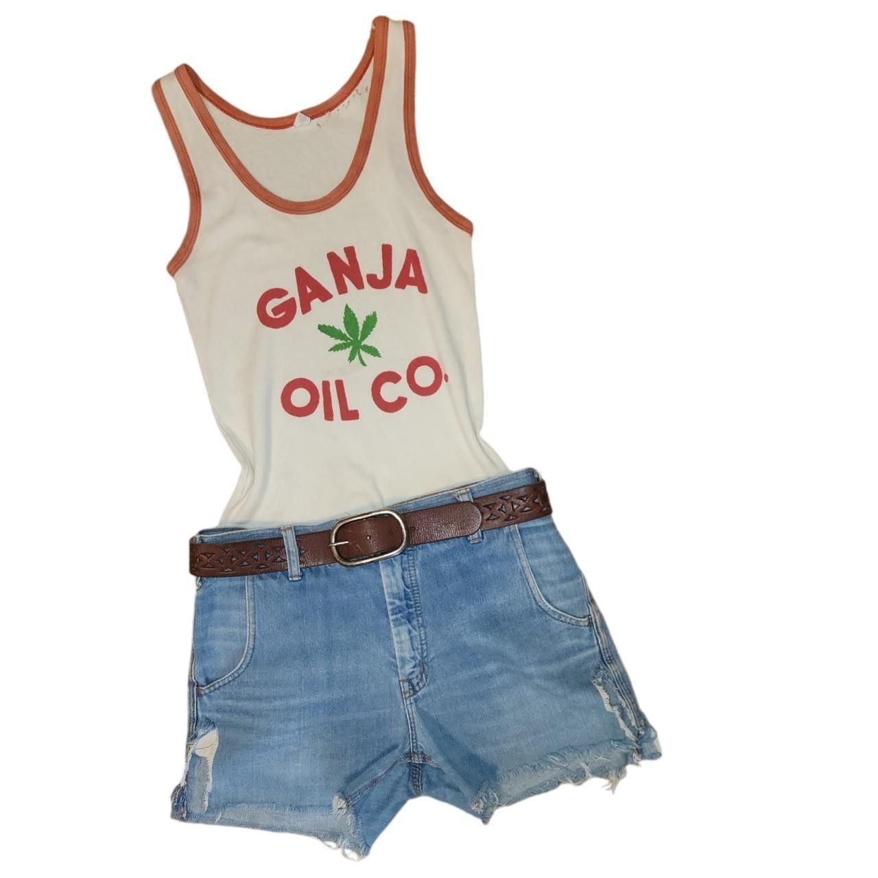 Vintage Ganja Oil Vintage Single Stitch Tank Top Size L / US 10 / IT 46 - 7 Thumbnail