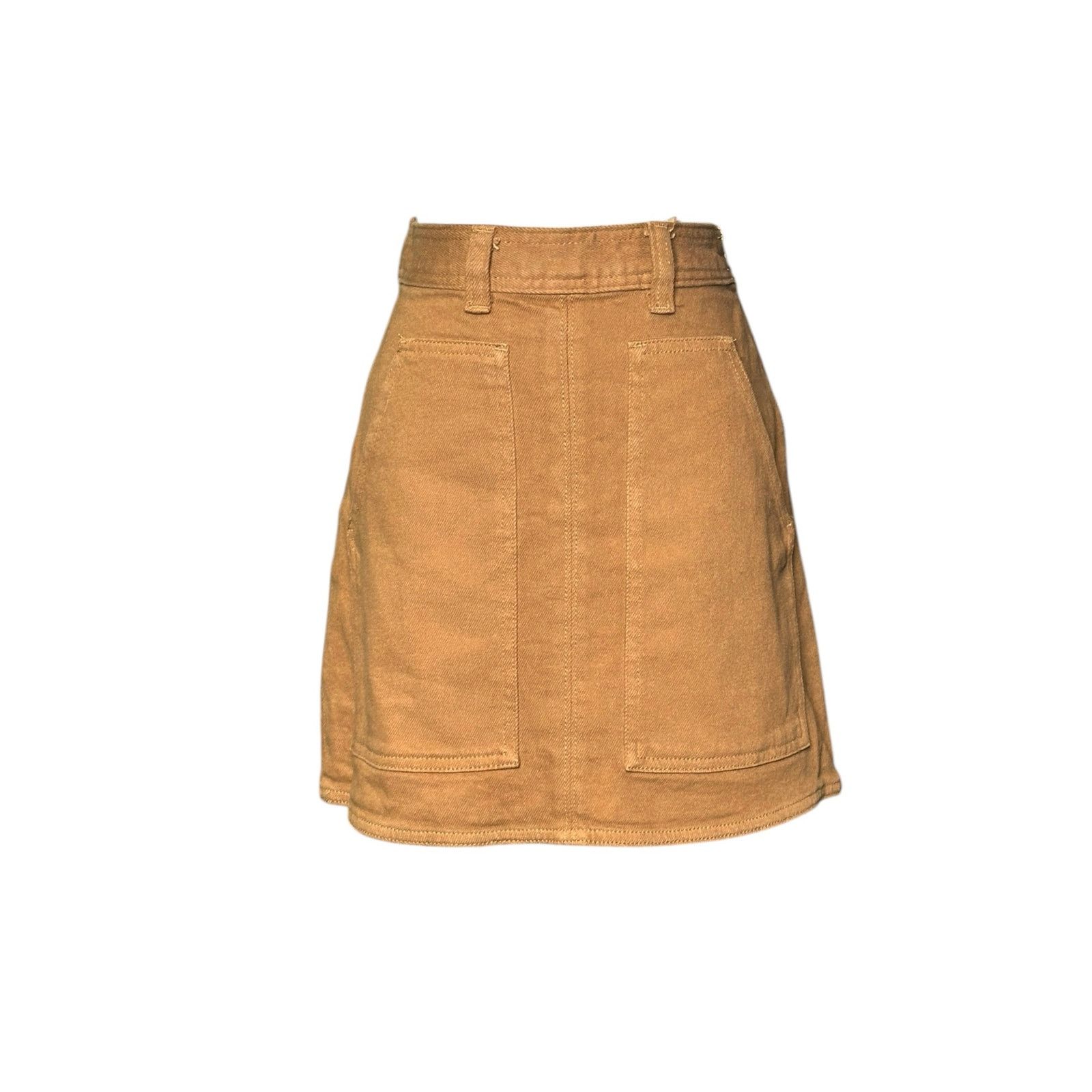 Aritzia Wilfred Free brown denim mini skirt size 0 Size 25" / US 0 / IT 36 - 8 Thumbnail