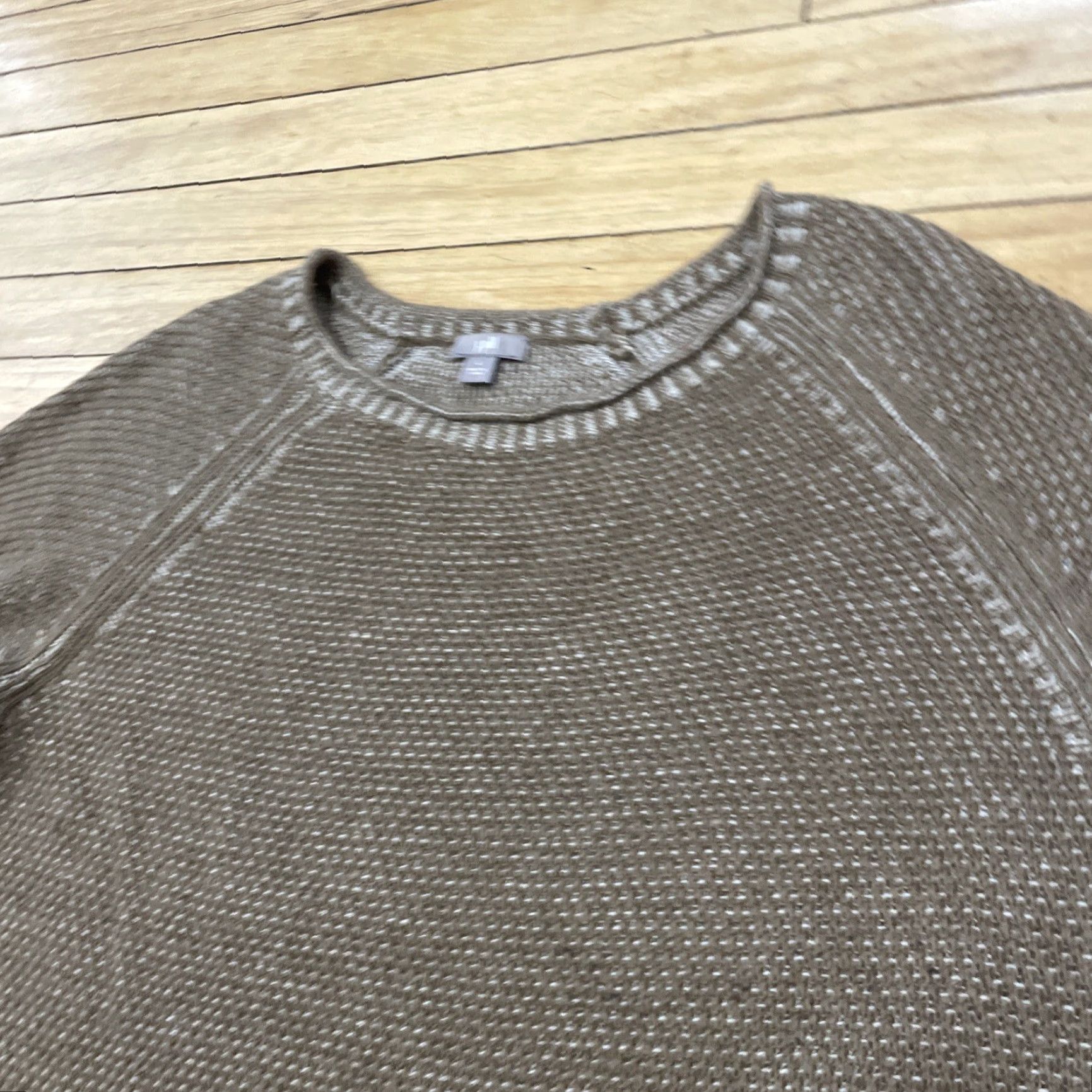 J. Jill J. Jill Womens Sweater Dress Wool Blend Brown Knit Boat Neck Raglan Sleeve L Size L / US 10 / IT 46 - 4 Thumbnail