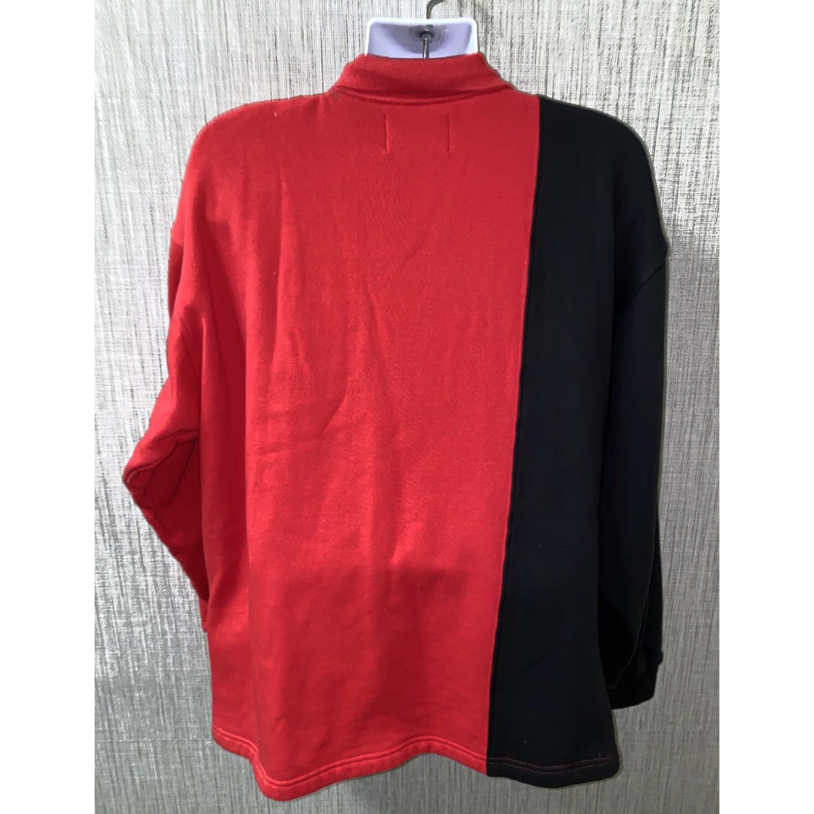 Vintage VINTAGE Rico Sport Mens Red Henley Shirt XL Fleece Lined Regular Size Red Sports Pattern Long Sleeve Cotton/Polyester Size US XL / EU 56 / 4 - 6 Thumbnail