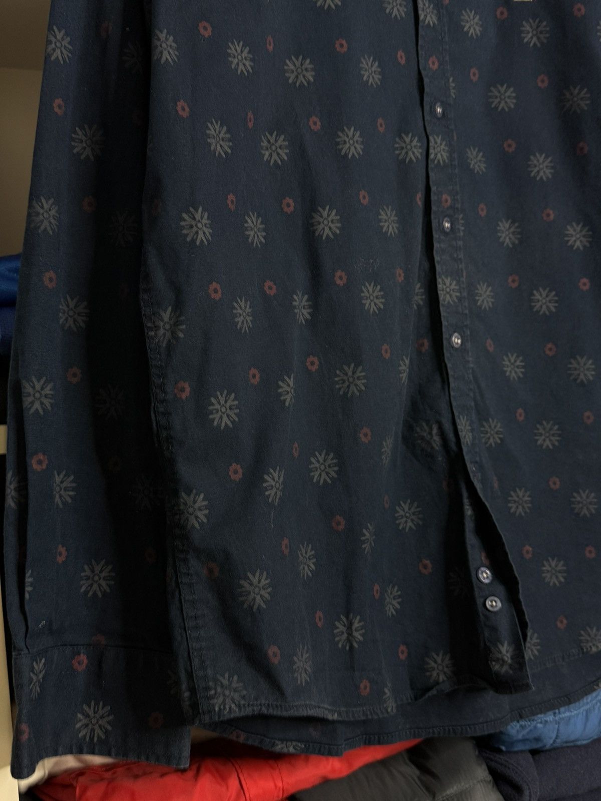 Etro Etro Navy Blue Floral pattern shirt size XXL(M) Size US M / EU 48-50 / 2 - 4 Thumbnail