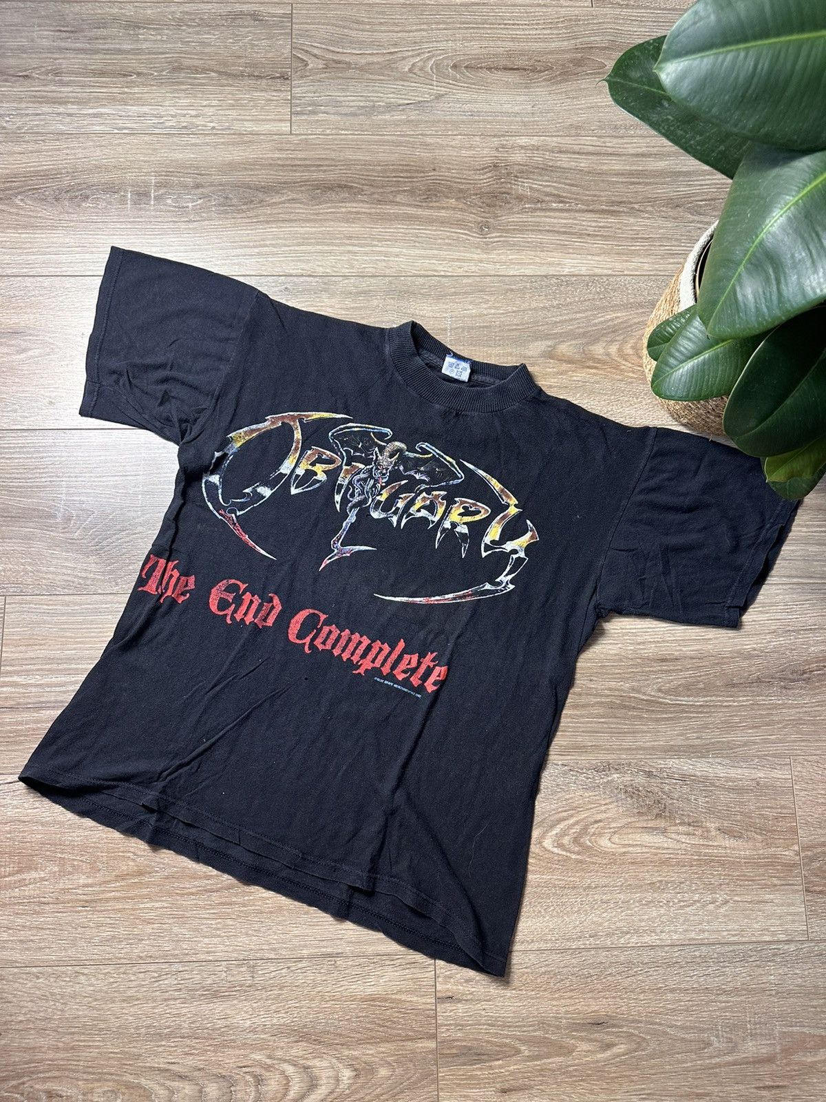 Band Tees × Vintage Vintage 1992 Obituary The End Complete Tour Band Tshirt Size US L / EU 52-54 / 3 - 1 Thumbnail