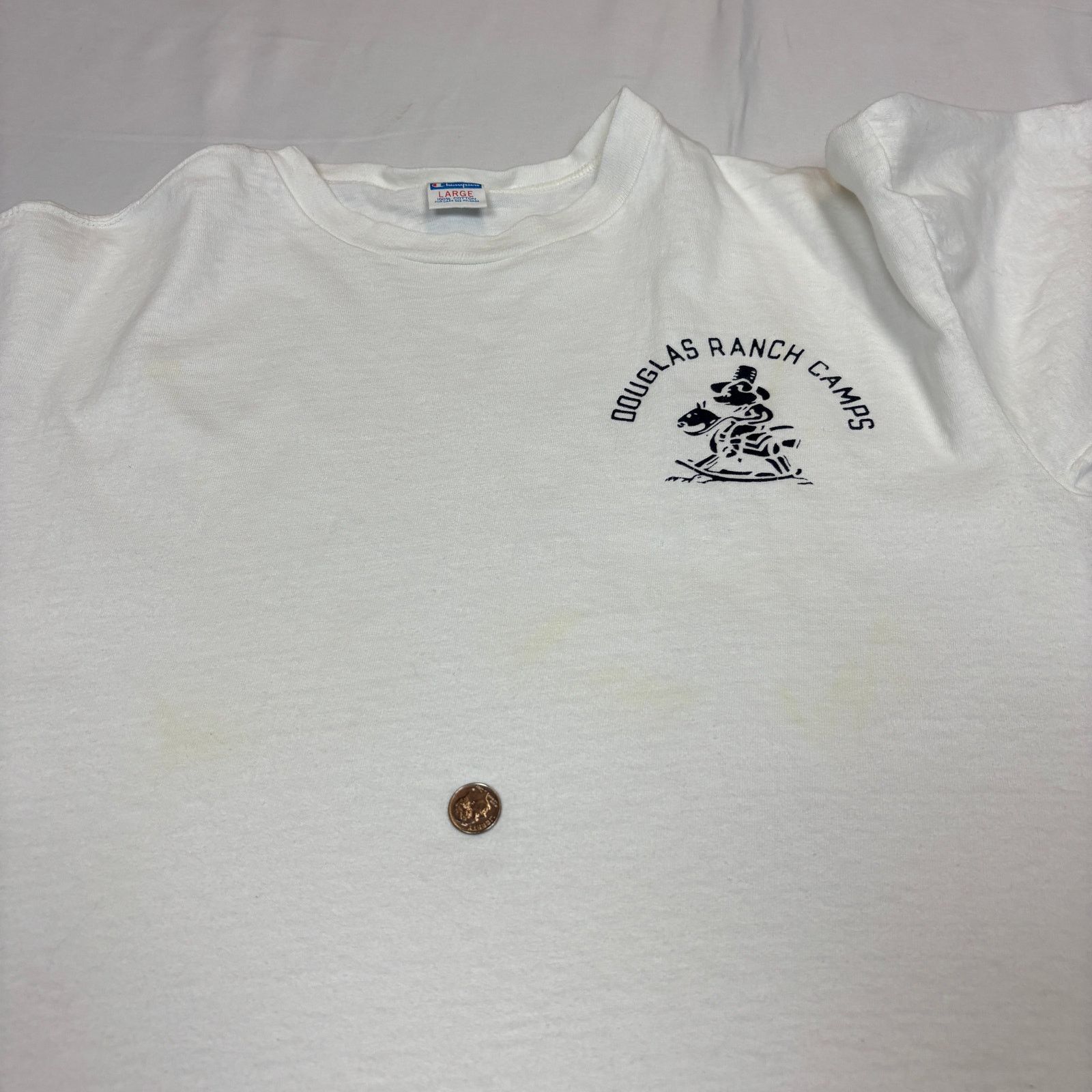 Champion Vintage 70s Champion Blue Bar Tee Shirt Men's L Size US L / EU 52-54 / 3 - 9 Thumbnail
