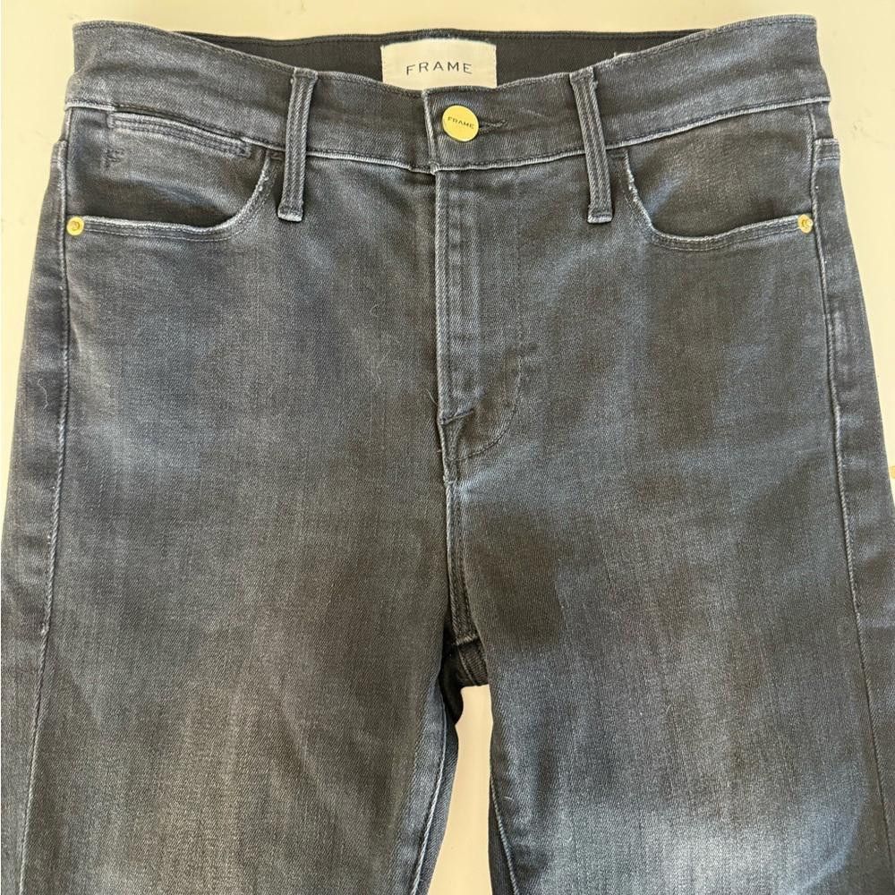 Frame FRAME Denim Le High Skinny Jeans Size 25 Condor Black Size 25" / US 0 / IT 36 - 3 Thumbnail