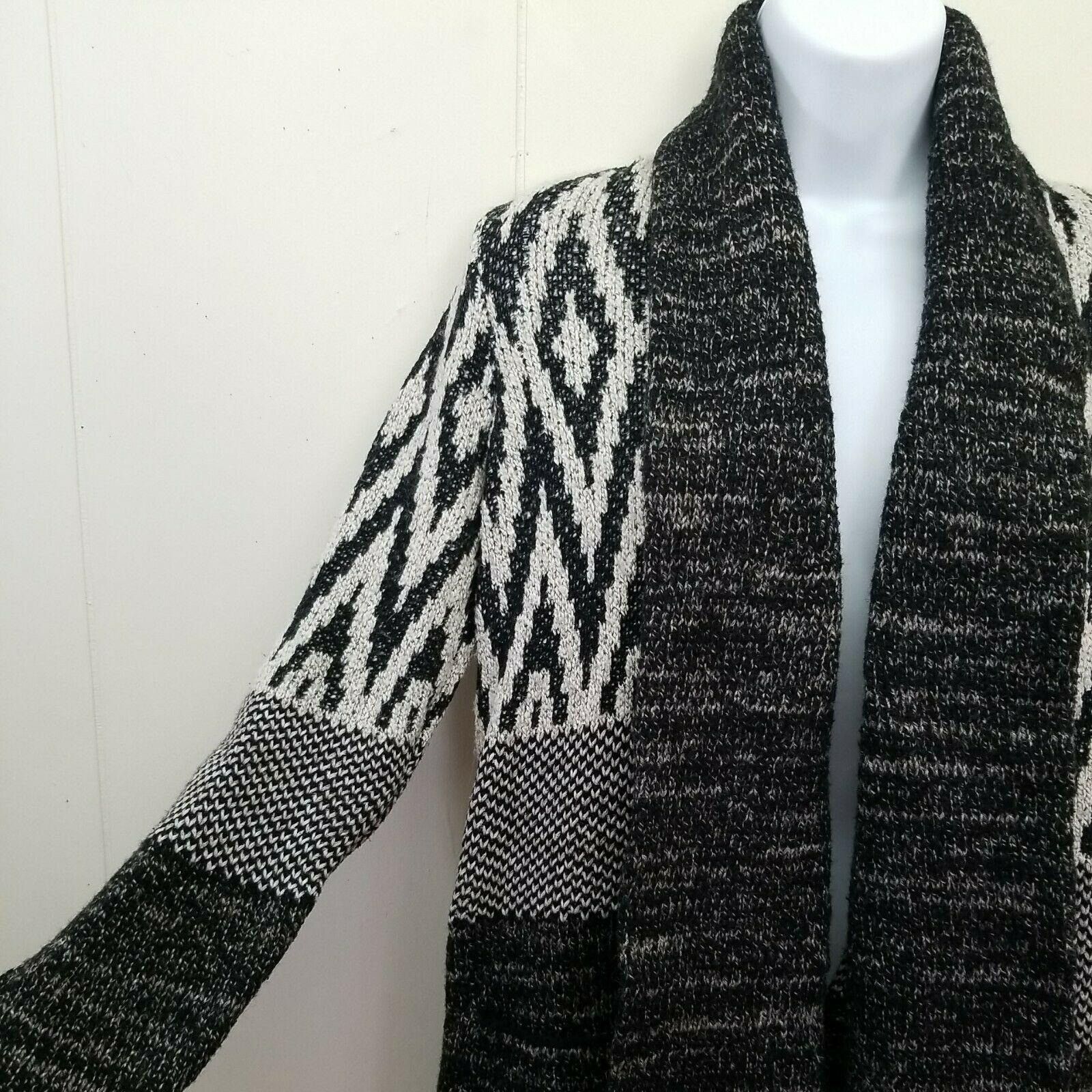 Lucky Brand Lucky Brand M STARGAZER Open Cardigan Knit Ikat Marled Herri Size M / US 6-8 / IT 42-44 - 3 Thumbnail