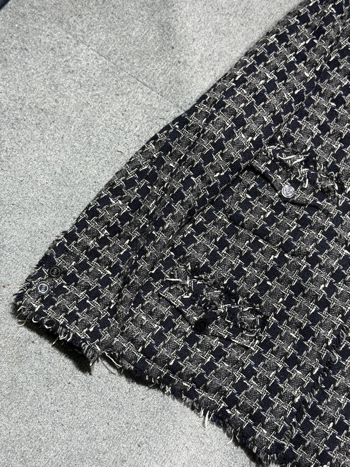 Chanel CHANEL Fall 2007 07A Cashmere Houndstooth Tweed Jacket Size US M / EU 48-50 / 2 - 4 Thumbnail