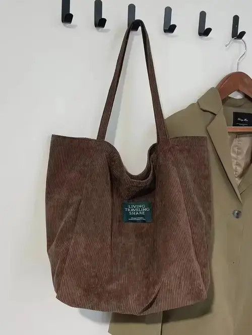 Other TOTE BAG VINTAGE CORDUROY BROWN Size ONE SIZE - 2 Thumbnail