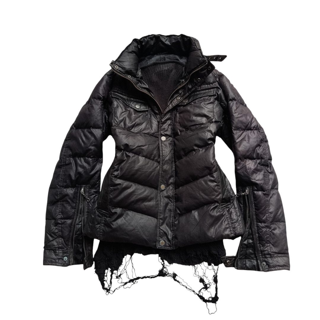 14th Addiction Male & Co vkei style leather trim puffer bikers jacket Size US L / EU 52-54 / 3 - 1 Thumbnail