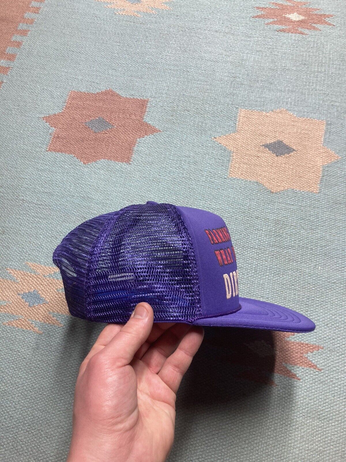 Vintage Vtg trucker hat farming made me dirt poor novelty funny Size ONE SIZE - 8 Thumbnail