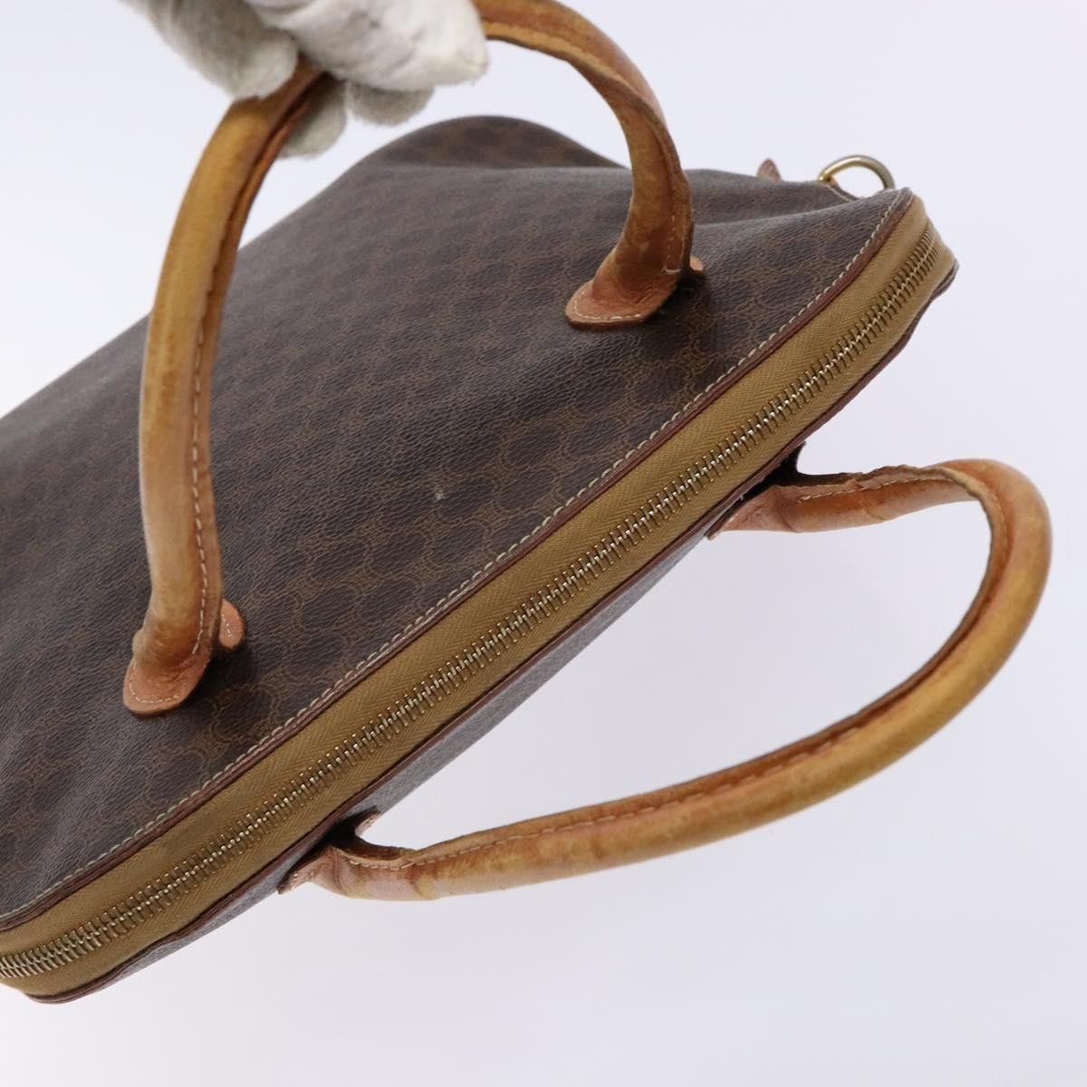Celine CELINE Macadam Canvas Hand Bag Pvc Leather Brown Gold Size ONE SIZE - 6 Thumbnail