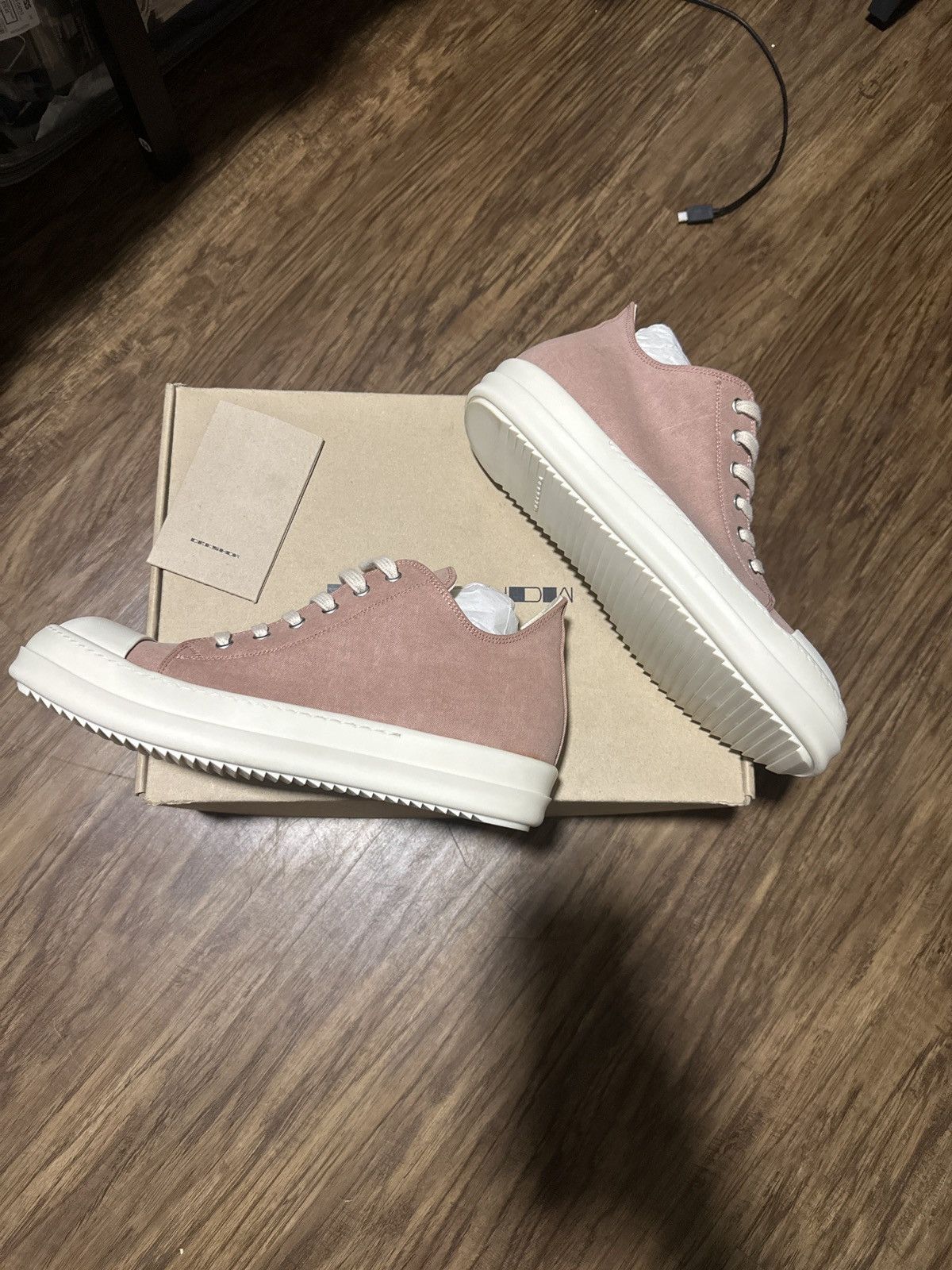 RICK OWENS DRKSHDW pink low sneakers size 42 slightly used
