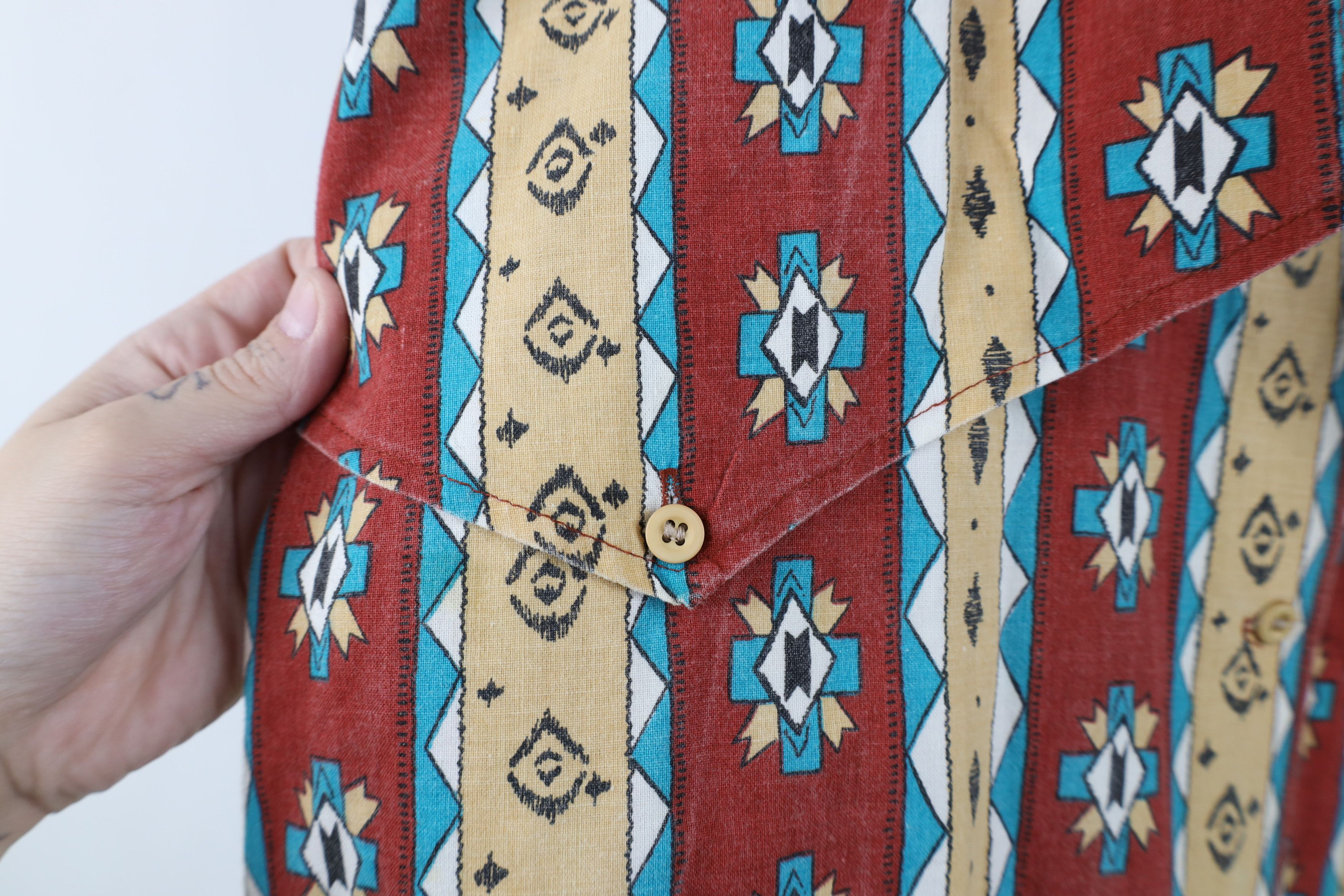 Vintage Vintage 90s Rockabilly Southwestern Cowgirl Button Shirt USA Size L / US 10 / IT 46 - 6 Thumbnail