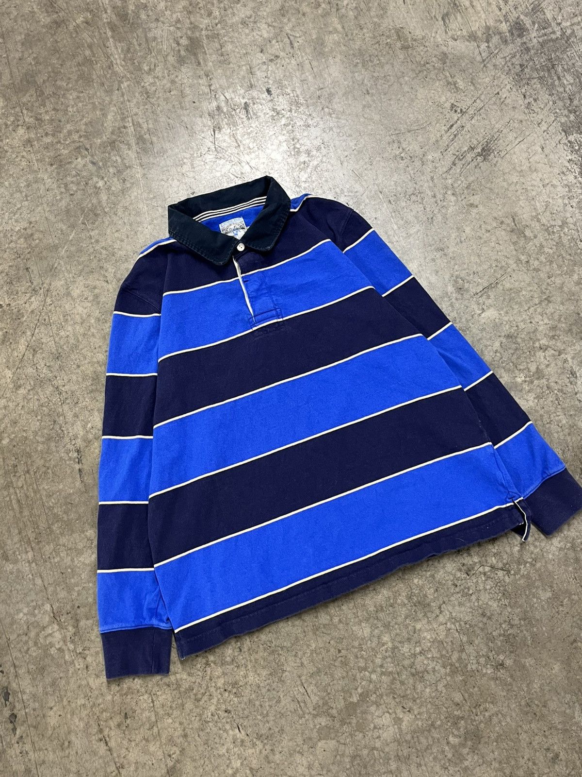 Lands' End × Vintage Vintage Rugby stripped lands end preppy streetwear hype Size US L / EU 52-54 / 3 - 2 Thumbnail