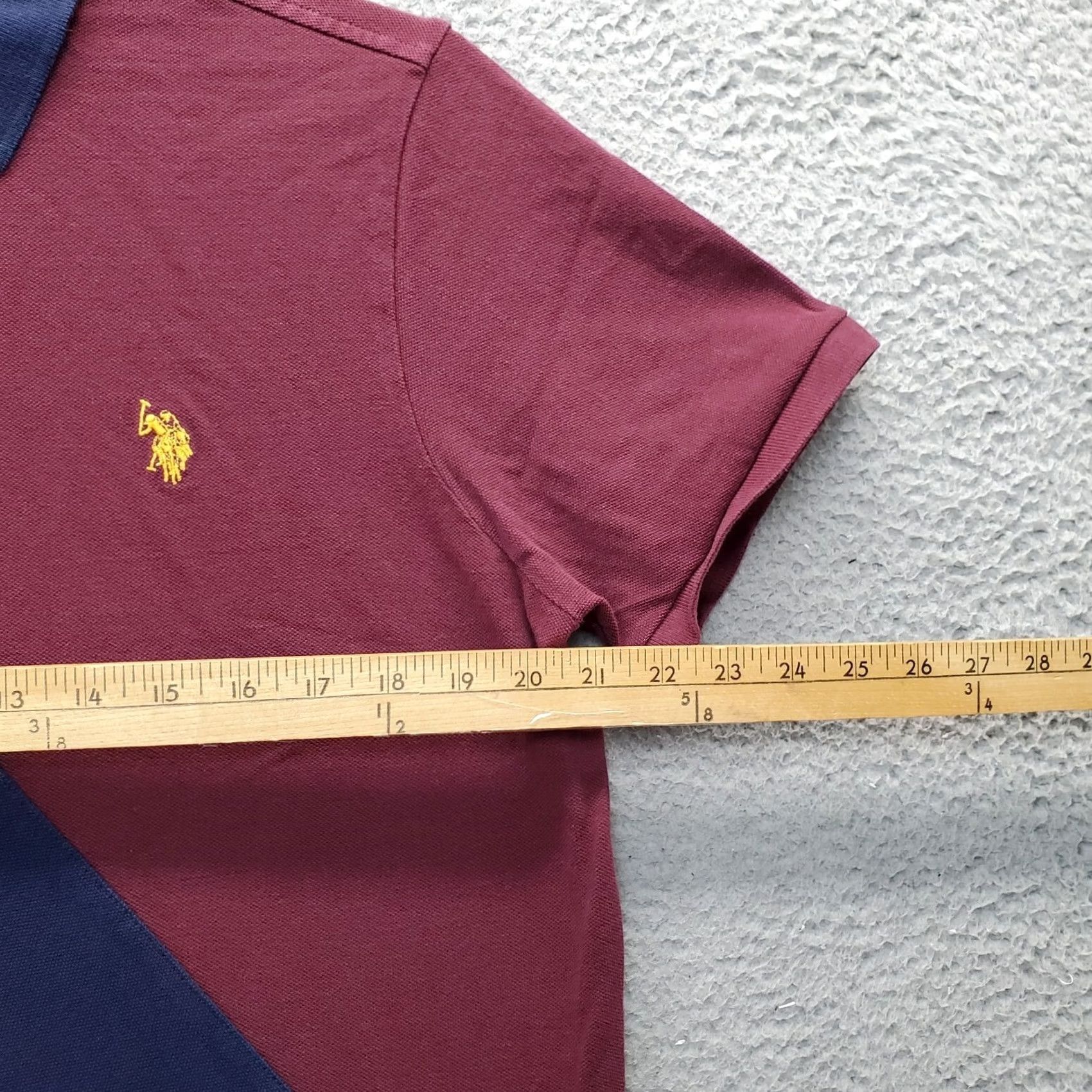 U.S. Polo Assn. U.S. Polo Assn. Polo Shirt Mens L Multicolor Pieced Sash Collared High Low Slit Short Sleeve Band Fit Casual Size US L / EU 52-54 / 3 - 6 Thumbnail