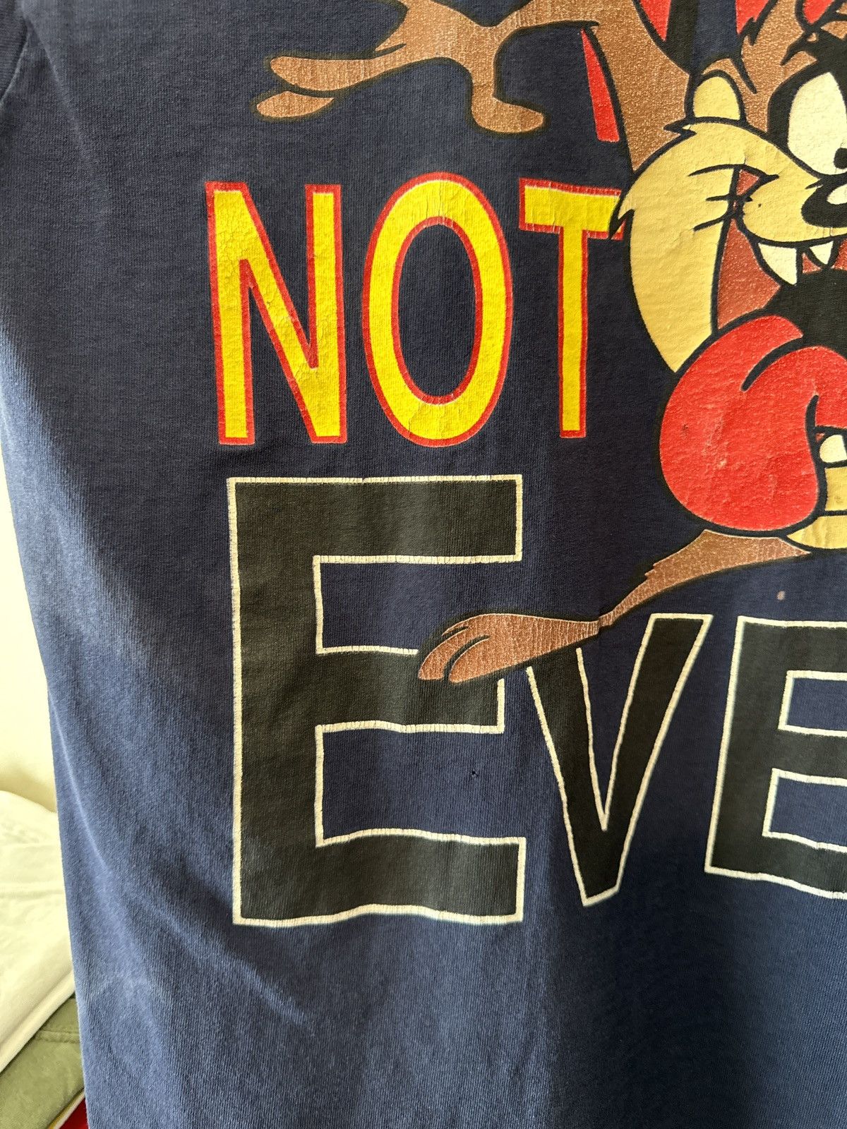 Cartoon Network × Vintage Vintage Looney Tunes Taz 1997 No Way Not Ever Tee Sun Faded Size US XL / EU 56 / 4 - 4 Thumbnail