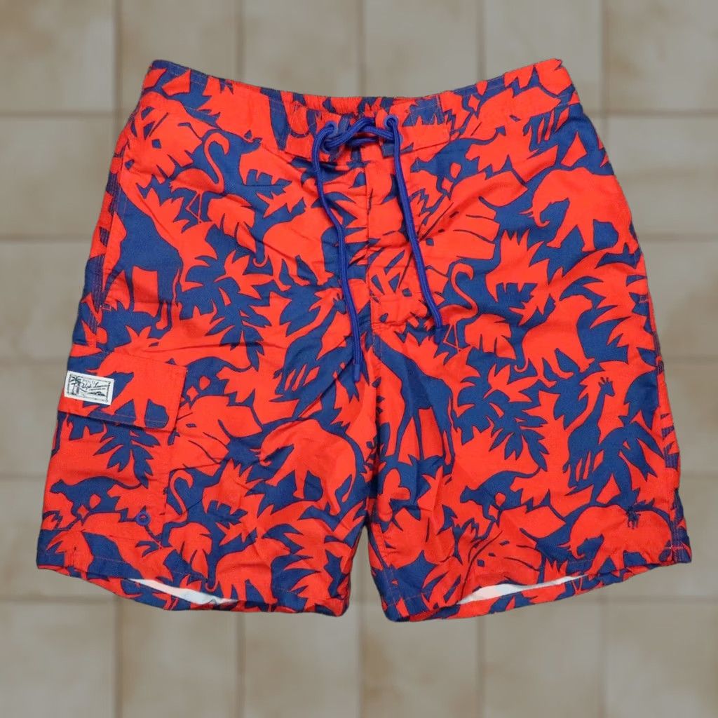 Polo Ralph Lauren Polo Ralph Lauren Mens Small Red Blue Swim Trunks Lined Pockets Floral Safari Size US S / EU 44-46 / 1 - 1 Thumbnail