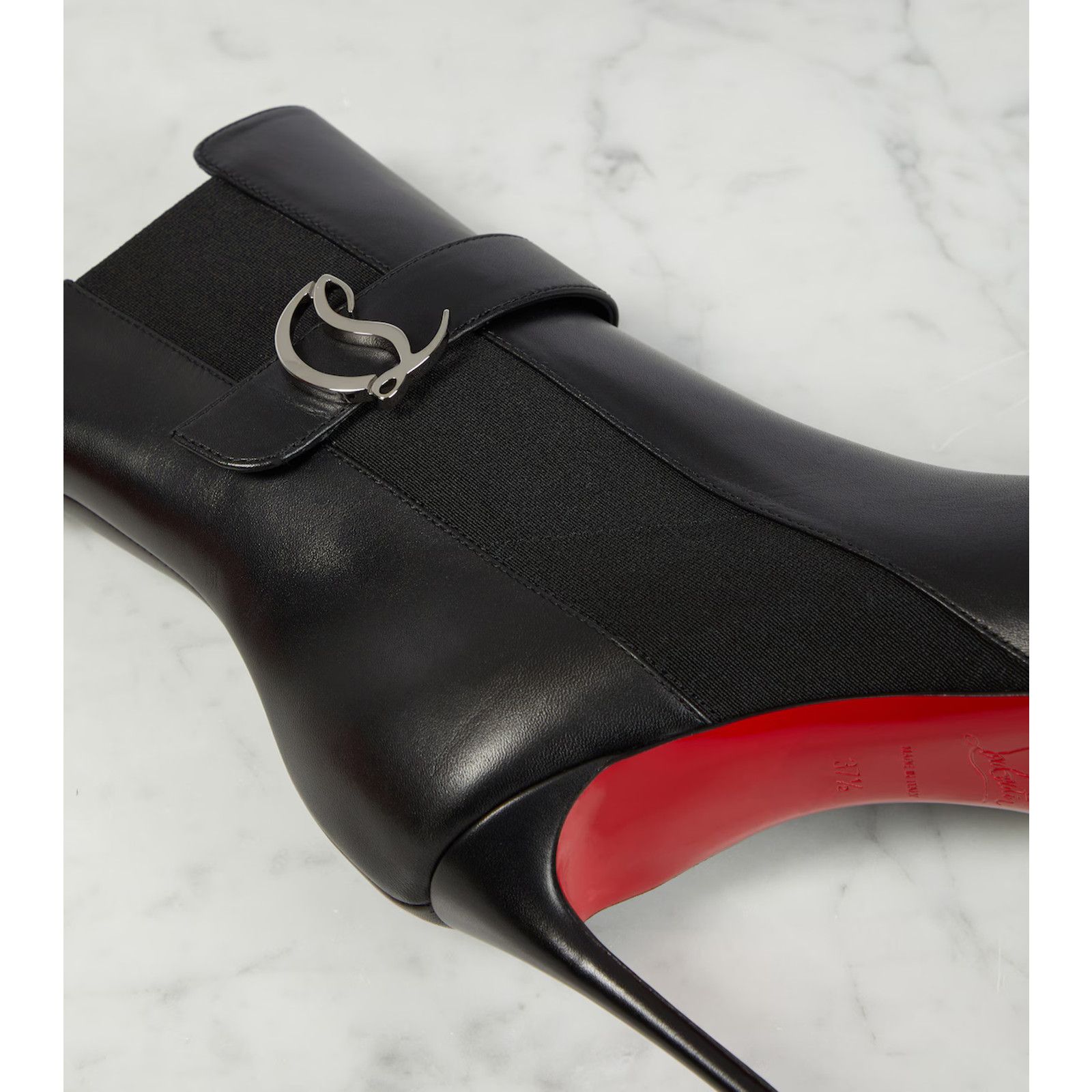 Christian Louboutin Christian Louboutin SO CL Chelsea Booty 85 Black Leather Size US 7.5 / IT 37.5 - 3 Thumbnail