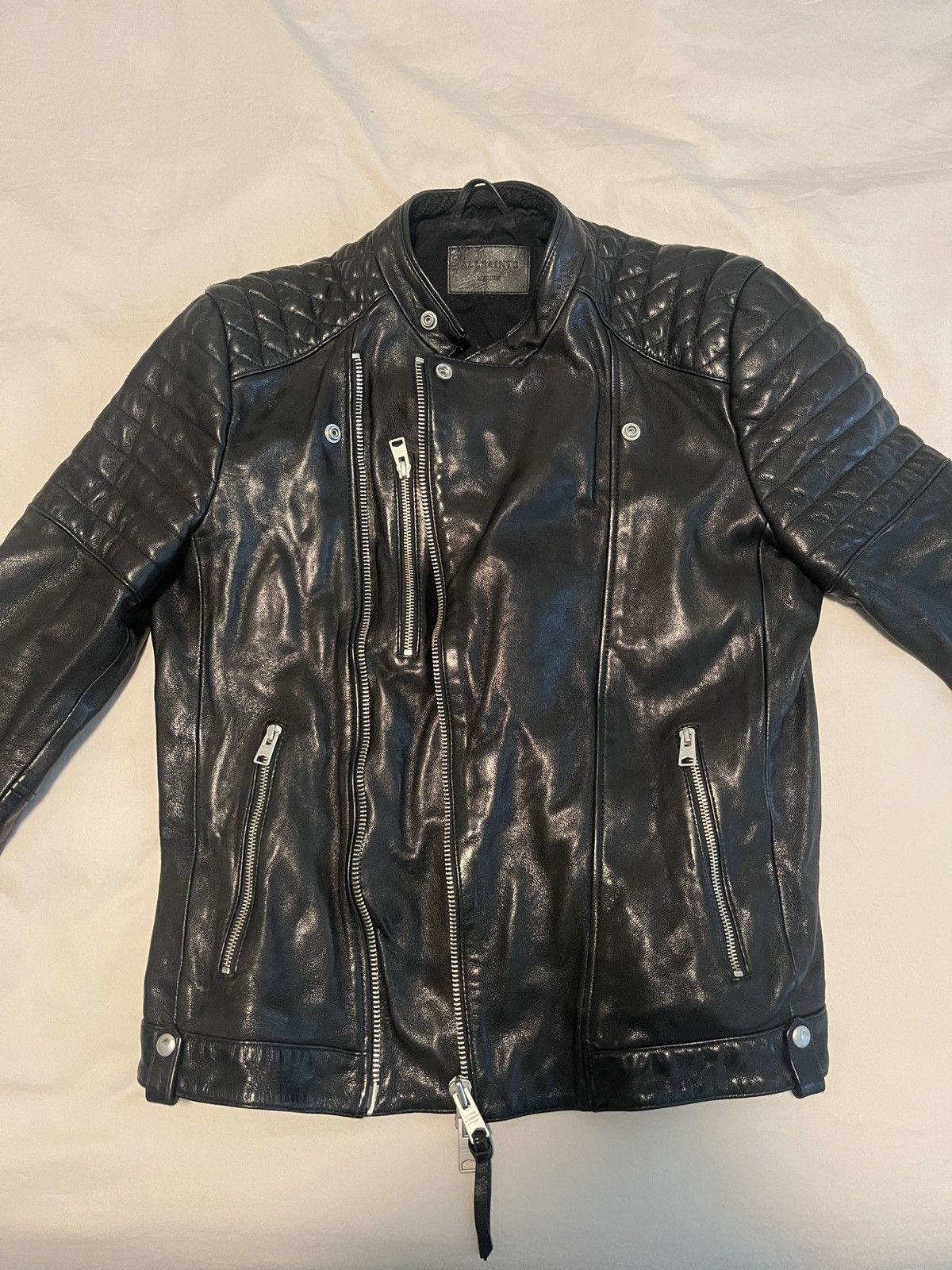 Allsaints AllSaints Padded Moto Leather Jacket Size US M / EU 48-50 / 2 - 2 Thumbnail