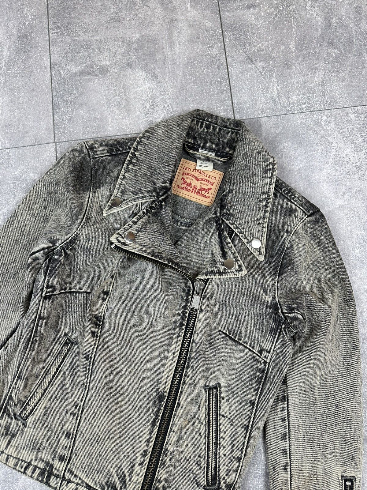 Levi's Levis Women’s Denim Rider Retro Silver Jacket Size XS / US 0-2 / IT 36-38 - 3 Thumbnail