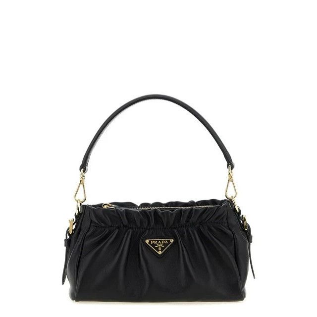 Prada PRADA Black Leather Top Handle Bag New Size ONE SIZE - 1 Thumbnail