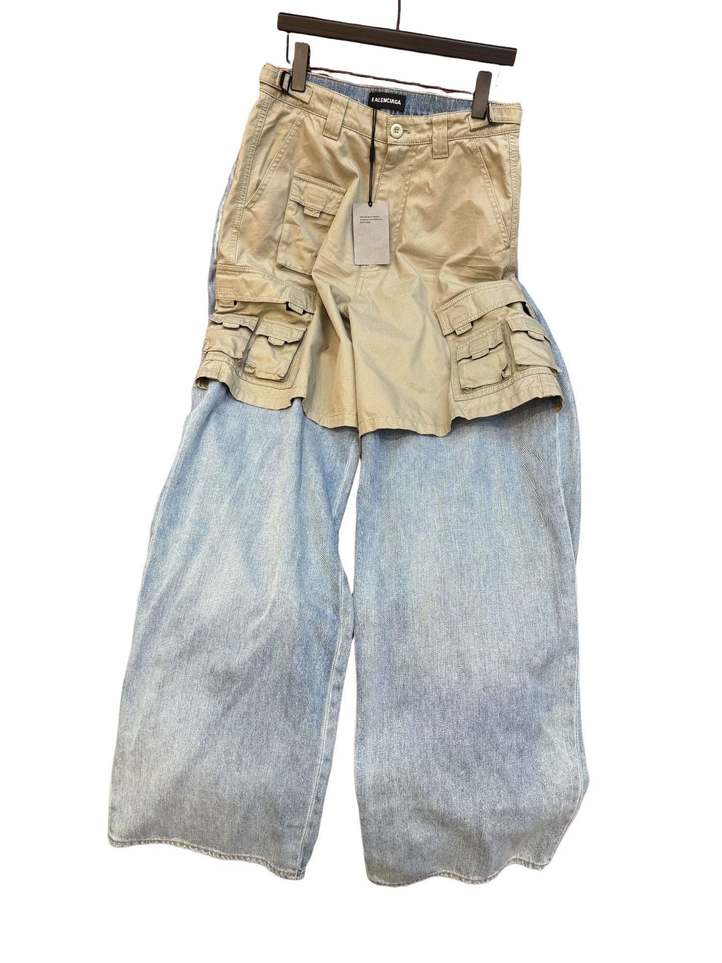 Balenciaga Balenciaga Paneled Cargo Jeans Size 29 Size US 29 - 1 Thumbnail