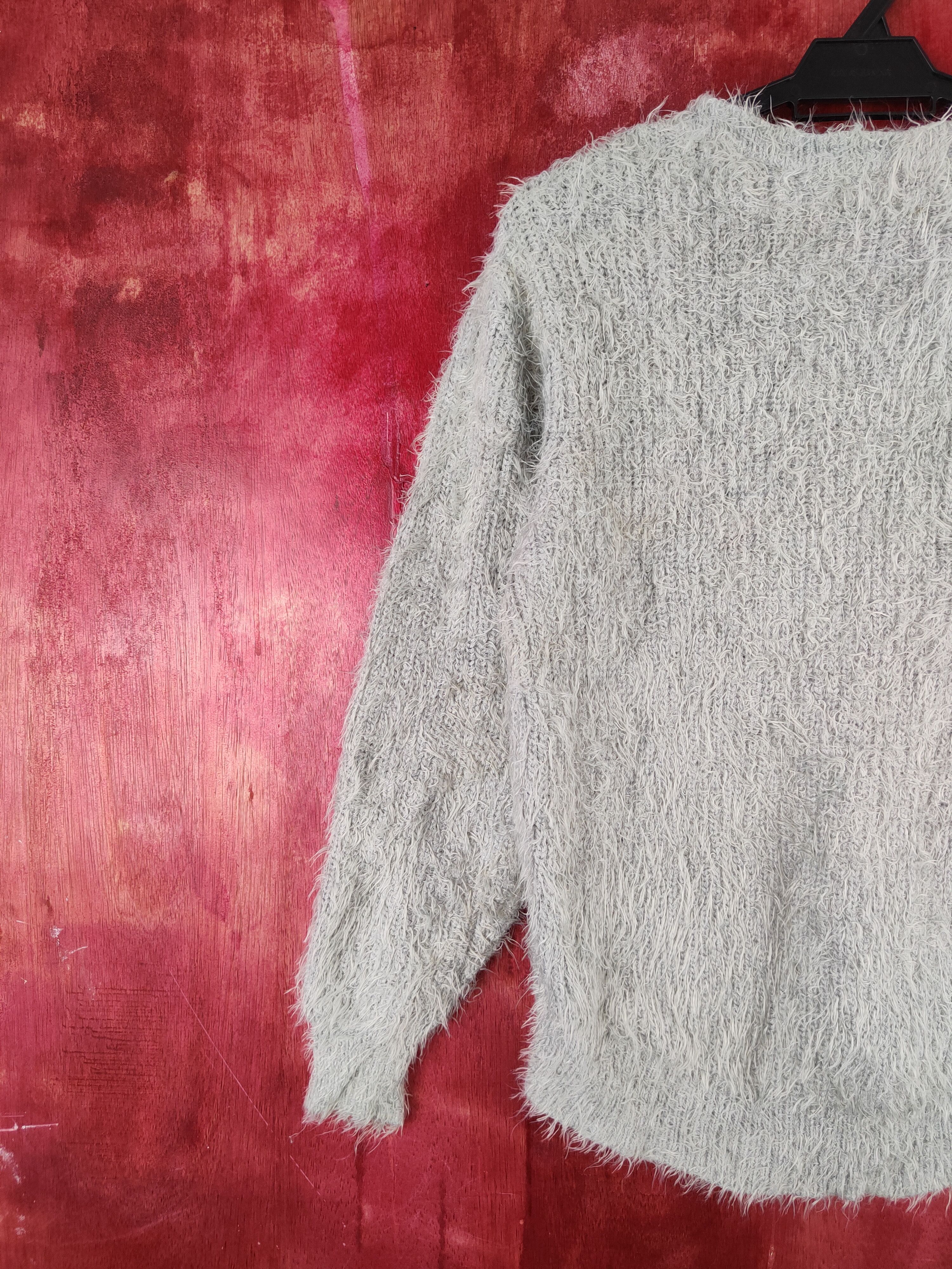 Ciaopanic Ciaopanic Gray Shag Shaggy Fur Mohair Knitwear #S2034 Size S / US 4 / IT 40 - 8 Thumbnail