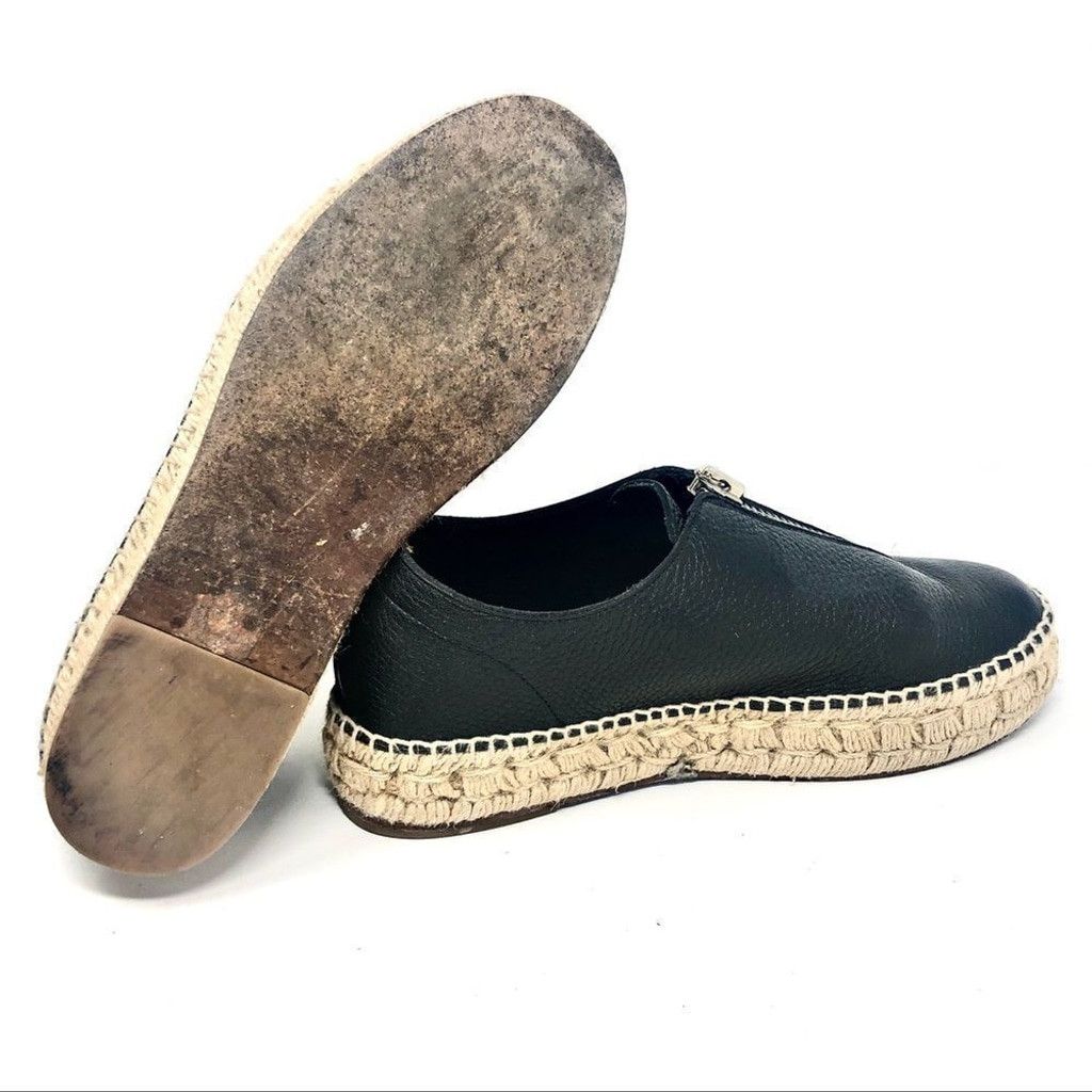 Alexander Wang Alexander Wang Devon Zip Up Black Leather Espadrilles 38 Size US 8 / IT 38 - 10 Thumbnail
