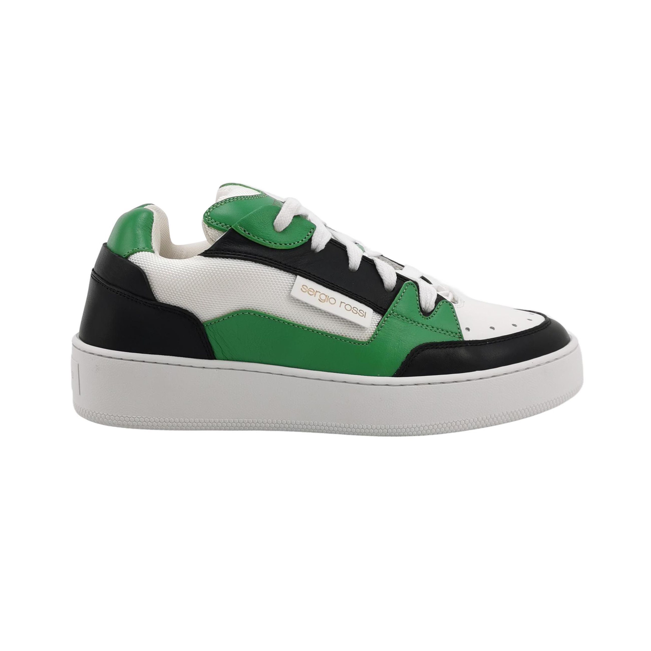 Sergio Rossi Sergio Rossi Tri-Color Leather Sneakers 39 Size US 6 / EU 39 - 1 Thumbnail