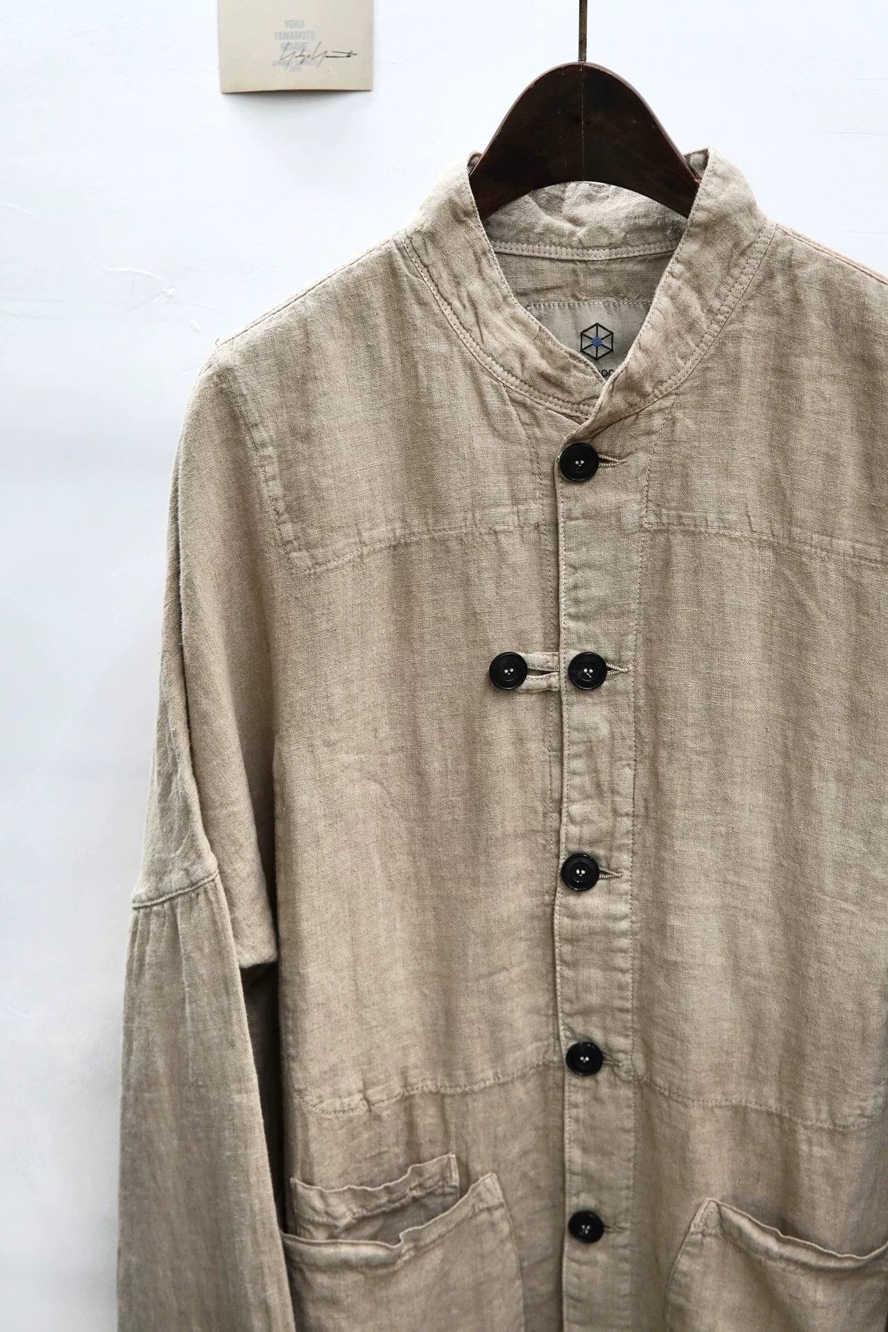 Bleu De Cocagne Linen Pocket Coat/ in Brown, Men's (Size M) — image 2 of 6