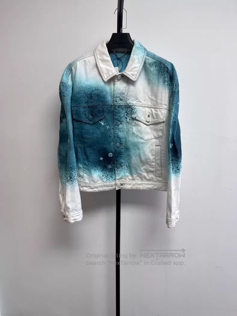 Louis Vuitton Louis Vuitton Airbrushed single-breasted denim jacket Size US S / EU 44-46 / 1 - 1 Thumbnail