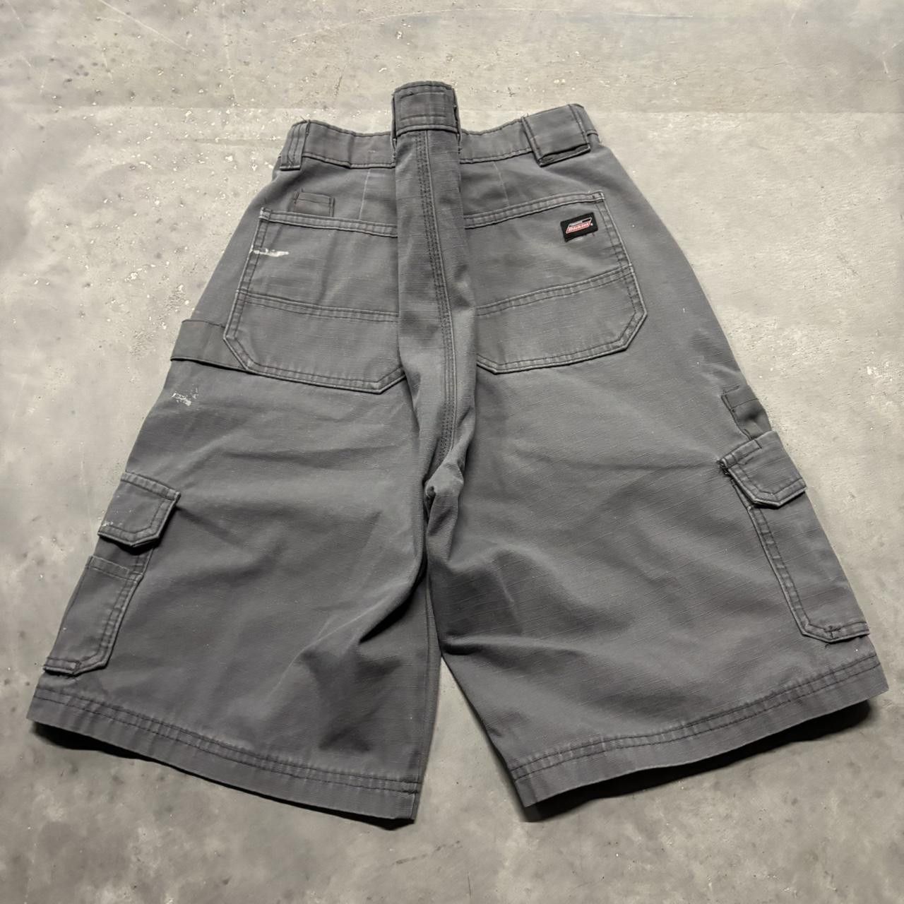 Dickies × Vintage Crazy Vintage Y2K/2000s Baggy Grey Dickies Workwear Skater Style Cargo Shorts! Size US 36 / EU 52 - 5 Thumbnail