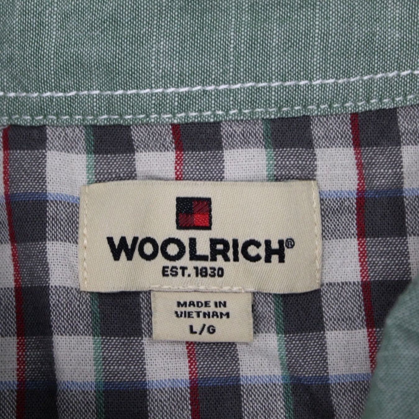 Vintage Woolrich Shirt Mens Large Green 100% Cotton Pockets Short Sleeve Button Up Size US L / EU 52-54 / 3 - 6 Thumbnail