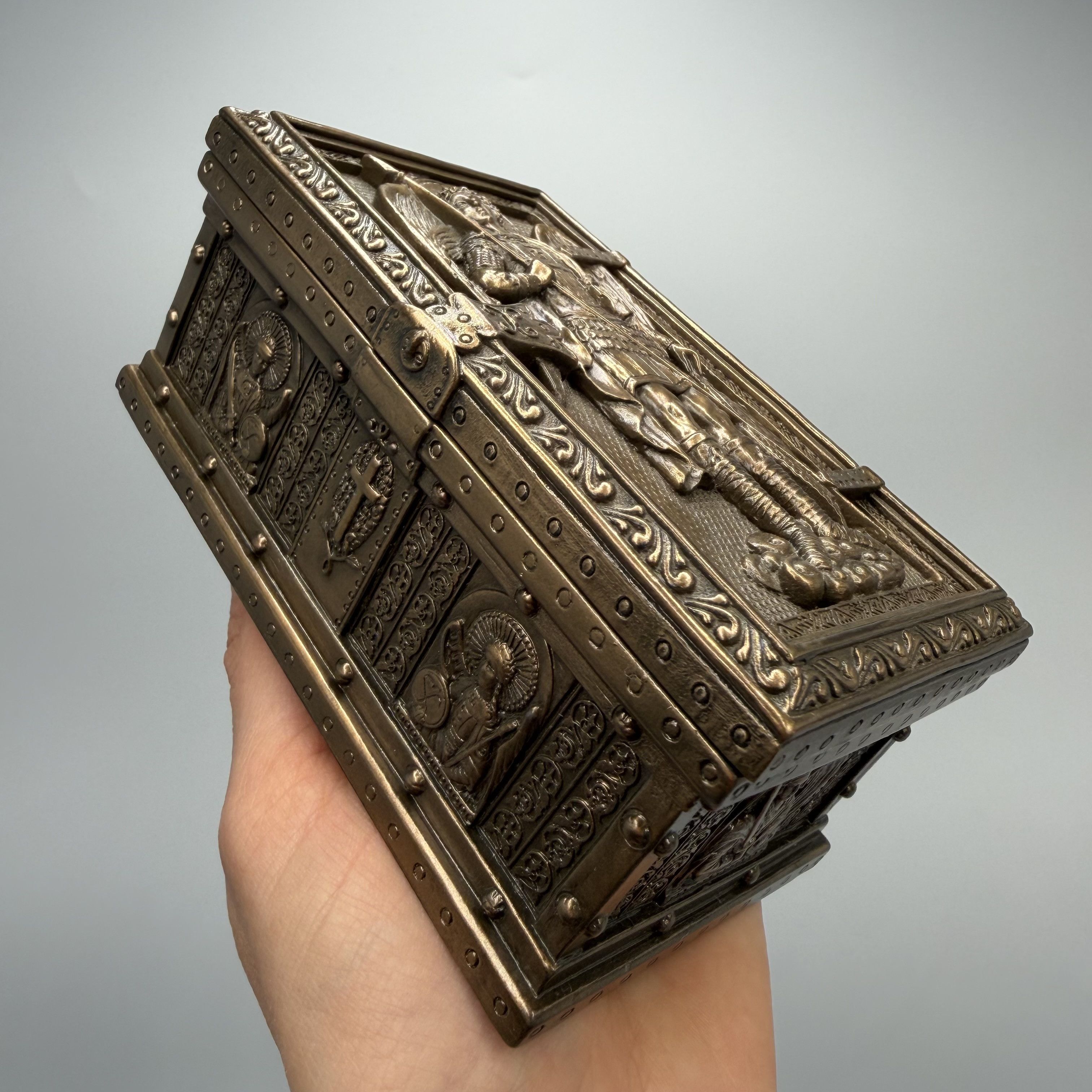 Other Archangel Michael Trinket Box Bronze Finish Jewelry Box Size ONE SIZE - 9 Thumbnail