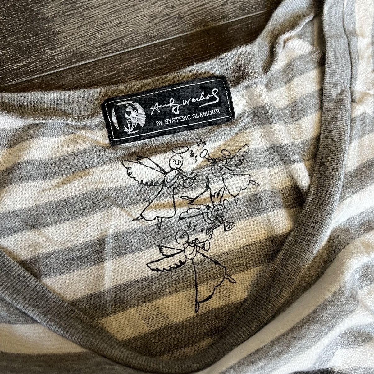Andy Warhol × Hysteric Glamour Andy Warhol Hysteric Glamour Face Stripe Raglan Sleeve Shirt Size L / US 10 / IT 46 - 8 Thumbnail