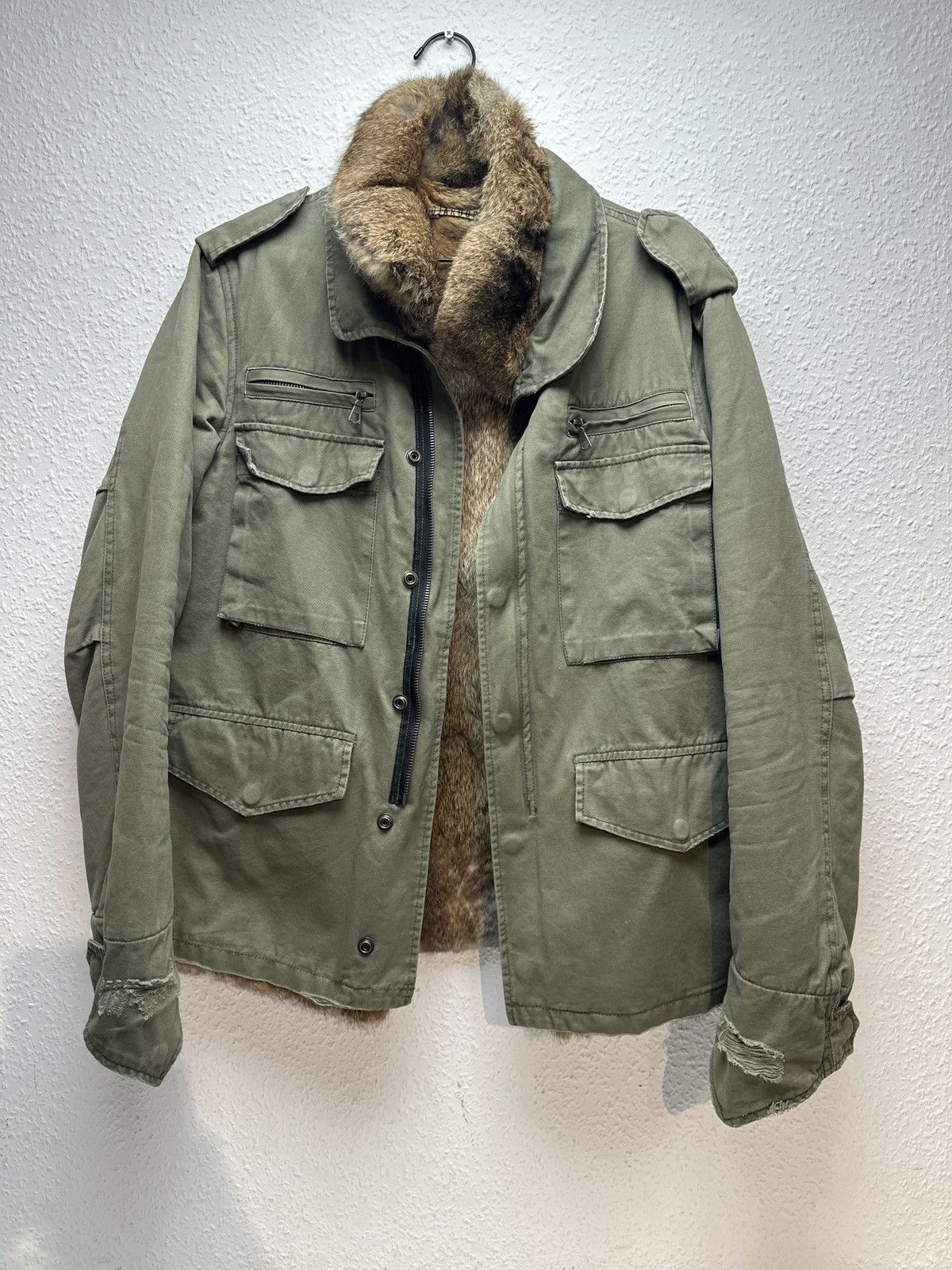 Ojardorf Rabbit fur army jacket | Grailed