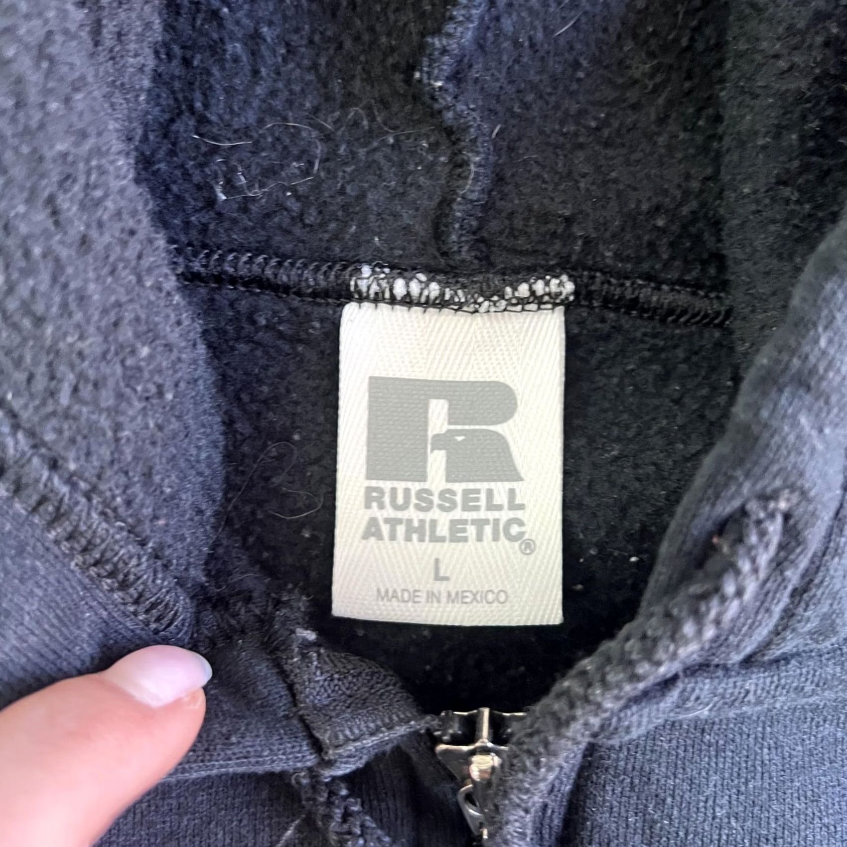 Russell Athletic VINTAGE Russell Athletic Hoodie Womens Large Black 100% Angel Rhinestone Full Zip Size L / US 10 / IT 46 - 3 Thumbnail