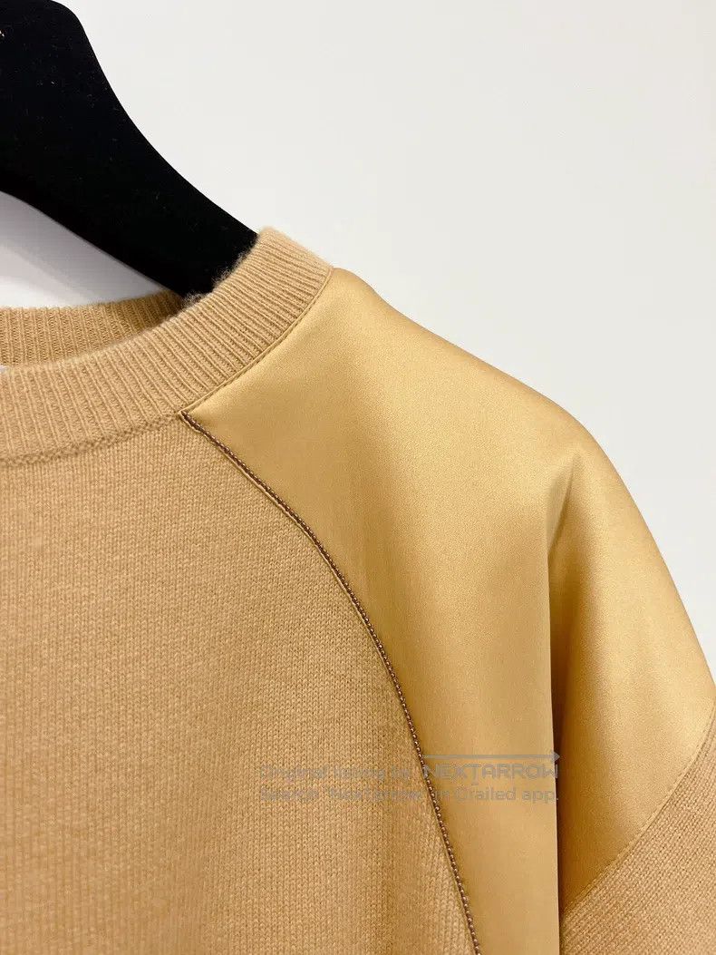 Brunello Cucinelli Brunello Cucinelli Earth Yellow Cashmere Crewneck Sweater Size S / US 4 / IT 40 - 3 Thumbnail