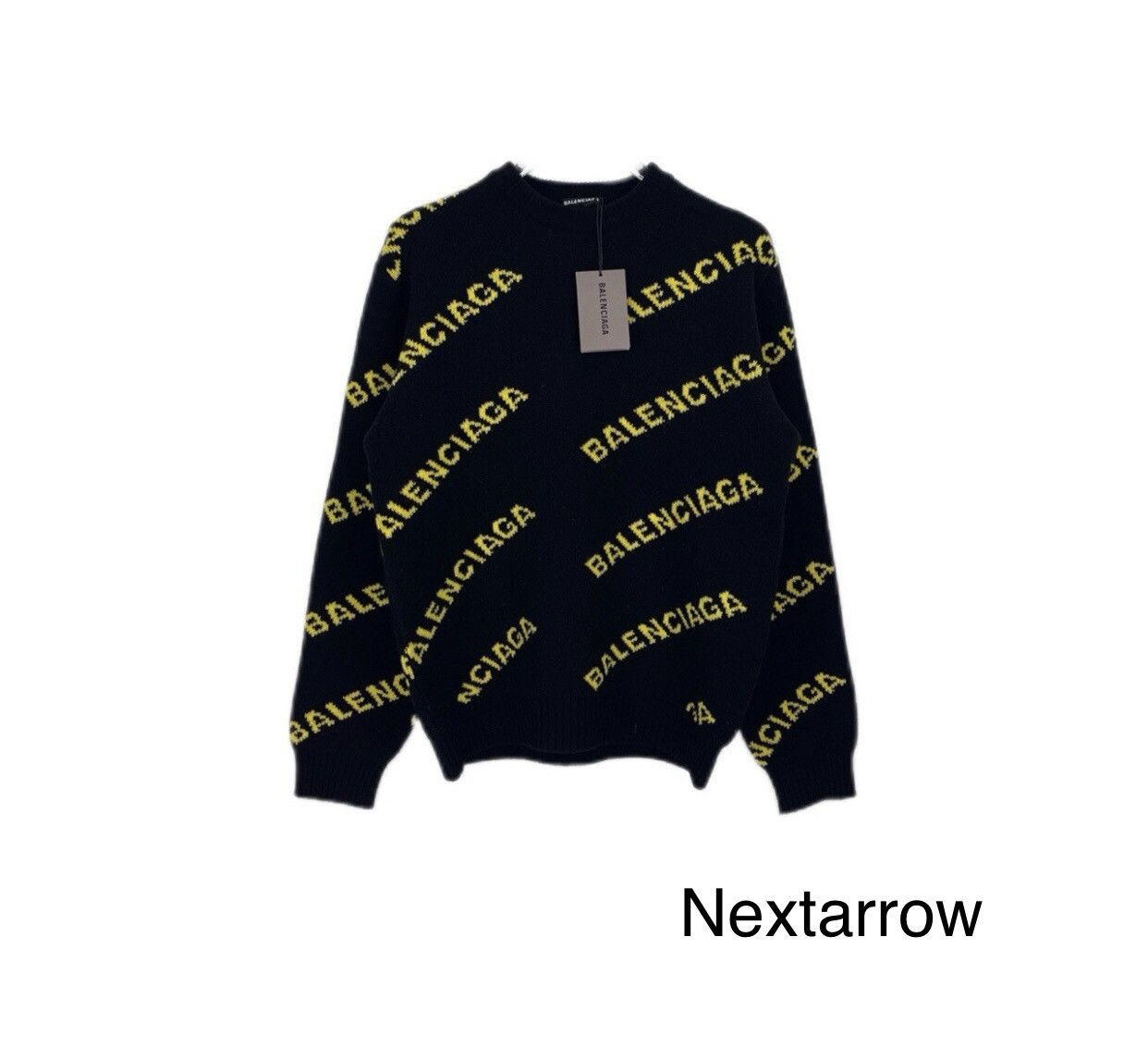 Balenciaga Balenciaga black and yellow printed sweater2412-Nextarrow Size US M / EU 48-50 / 2 - 1 Thumbnail