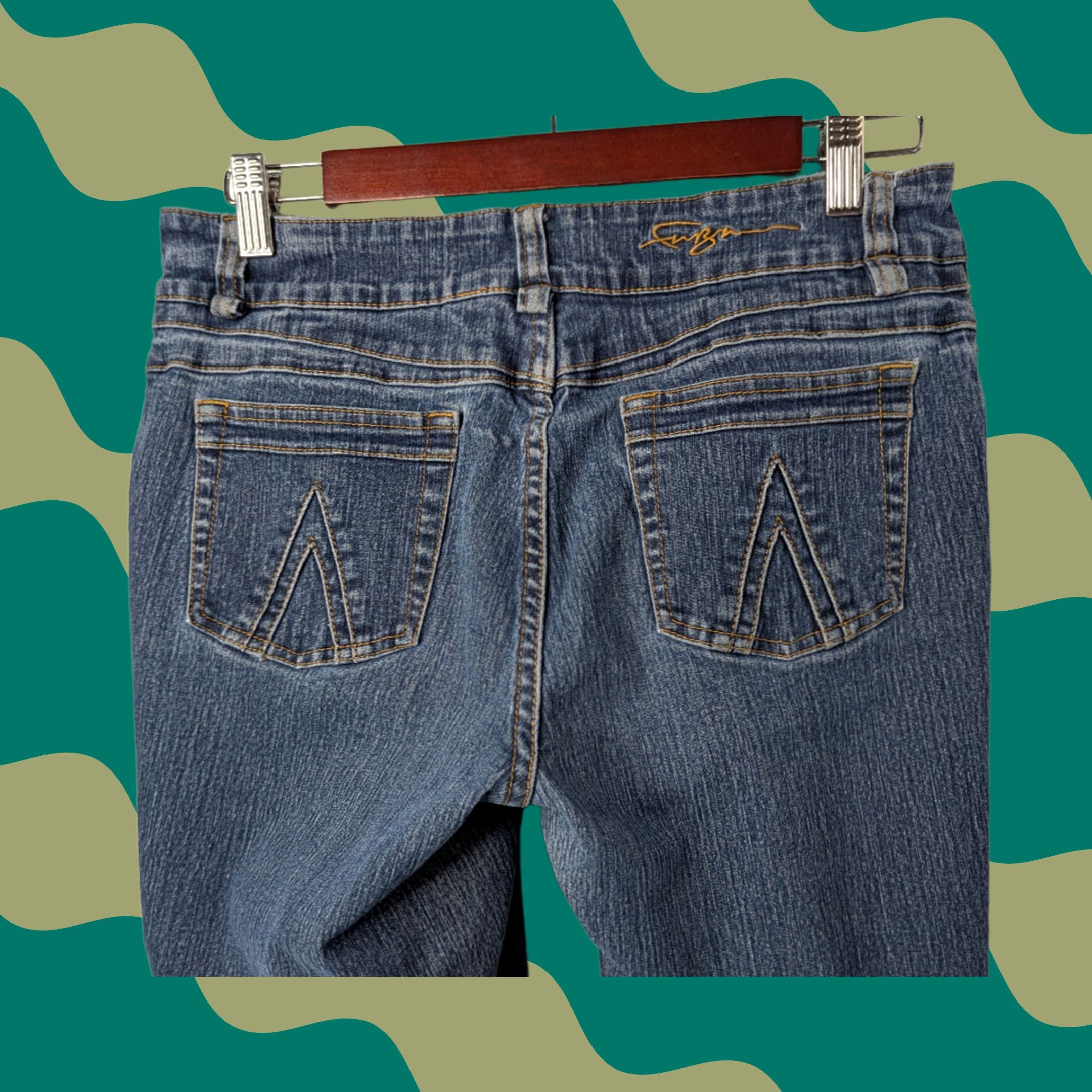 Fubu VINTAGE FUBU Jeans Women Blue 11/12 Size 11/12 5-Pocket Straight Low Rise Denim Cotton Polyester Spandex Jeans Women Size 32" / US 10 / IT 46 - 1 Thumbnail