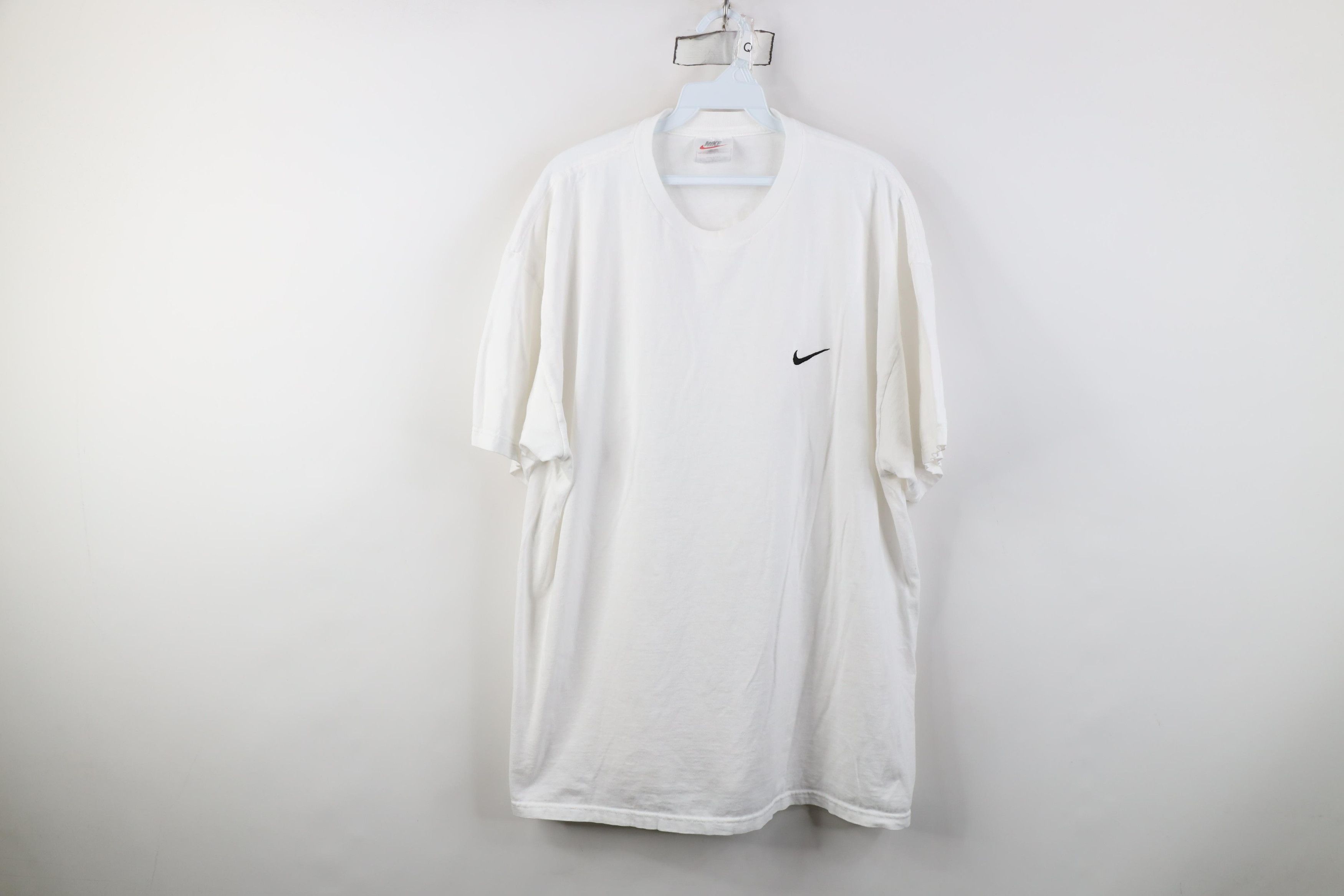 Nike Vintage 90s Nike Scott Mini Swoosh T-Shirt White Cotton USA Size US XL / EU 56 / 4 - 1 Thumbnail